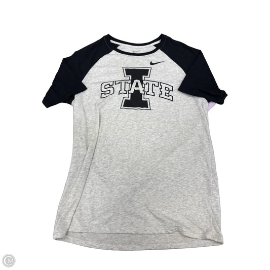 Top Short Sleeve By Nike Apparel In Grey, Size: M