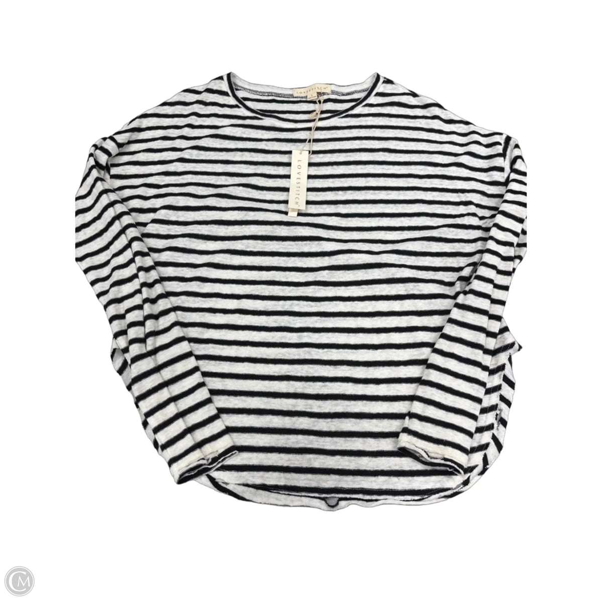 Top Long Sleeve By Lovestitch In Striped Pattern, Size: L