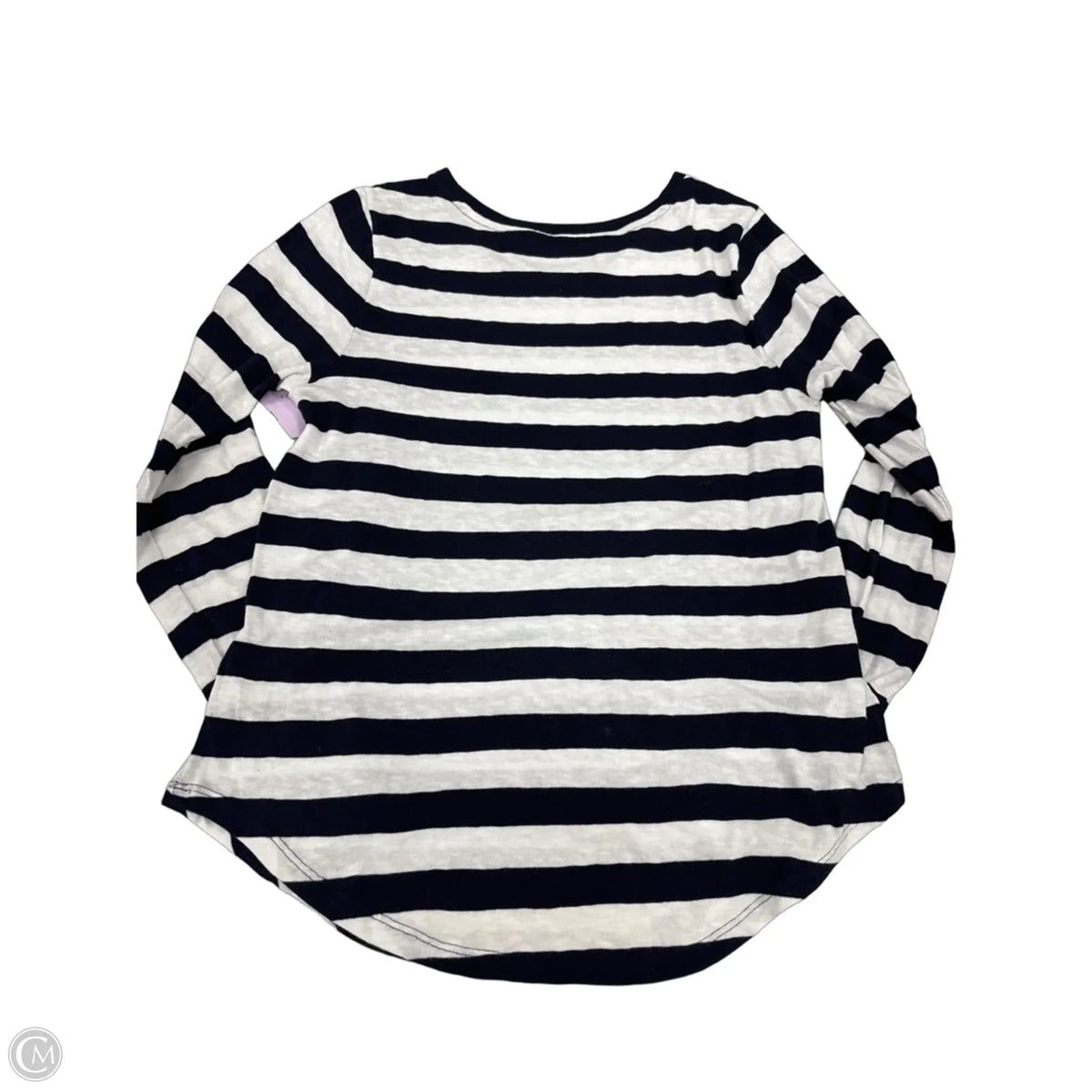 Top Long Sleeve By Loft In Striped Pattern, Size: L