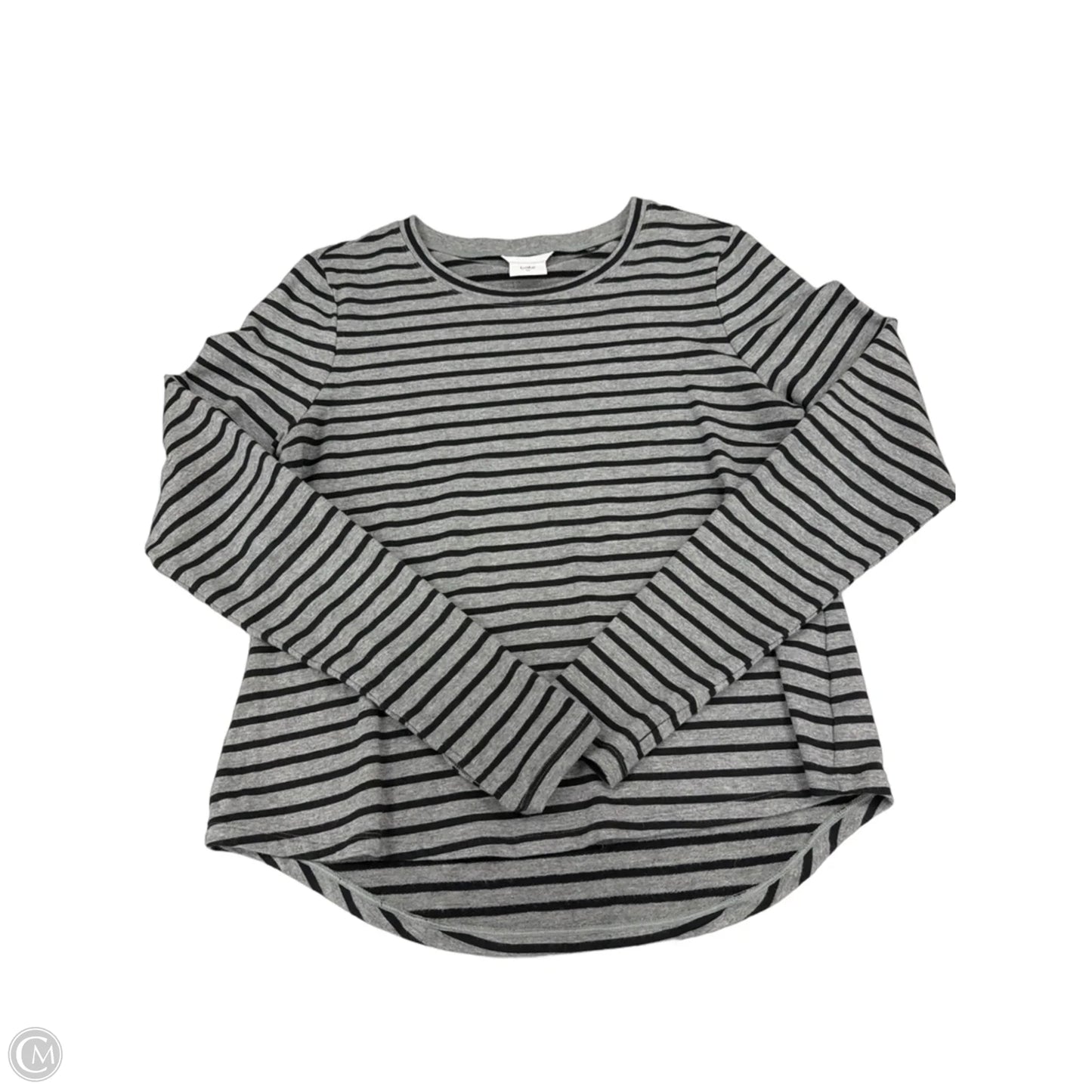 Top Long Sleeve By Cabi In Black & Grey, Size: M