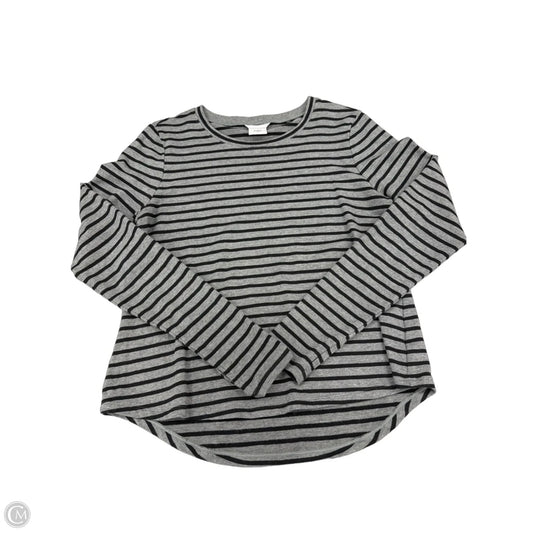 Top Long Sleeve By Cabi In Black & Grey, Size: M