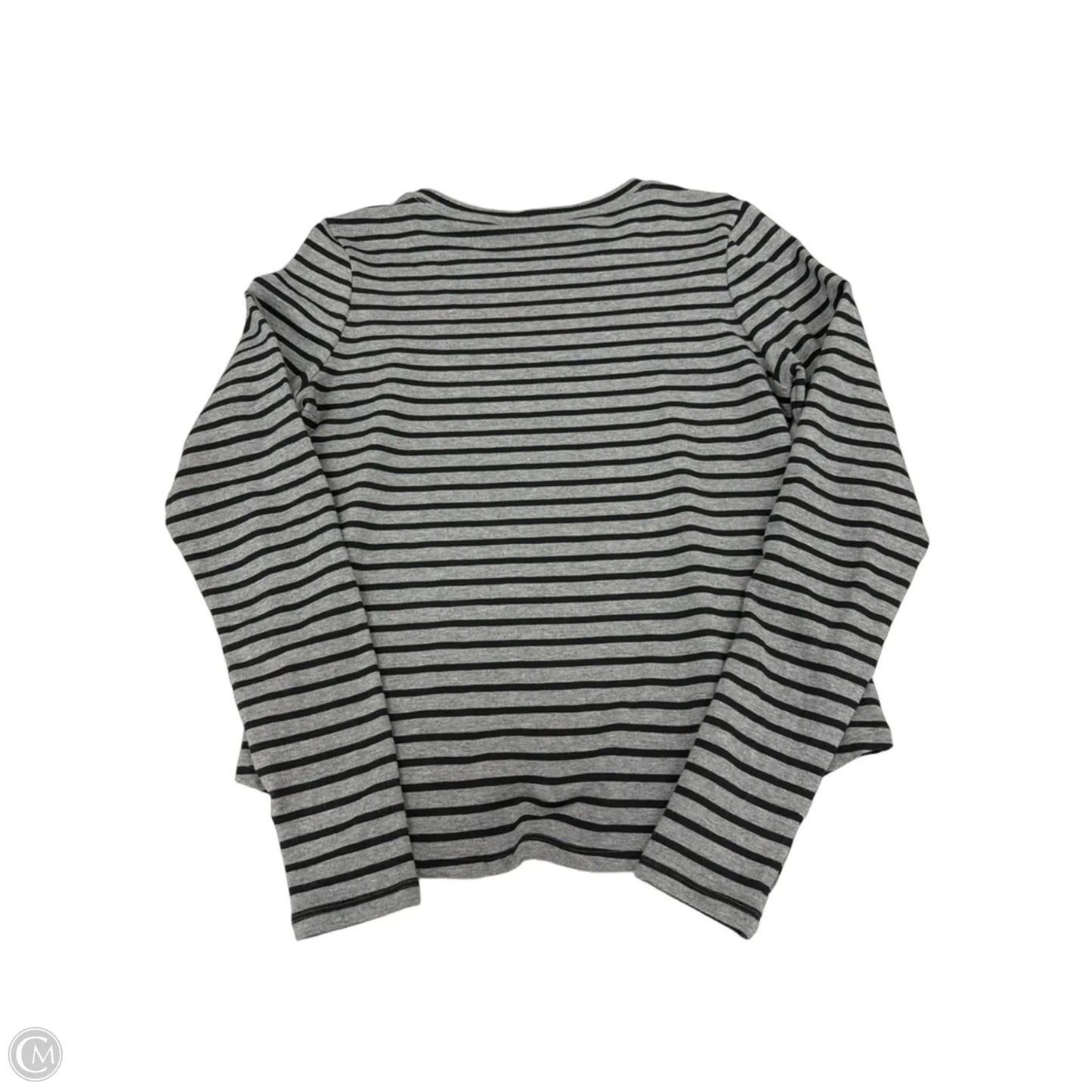 Top Long Sleeve By Cabi In Black & Grey, Size: M