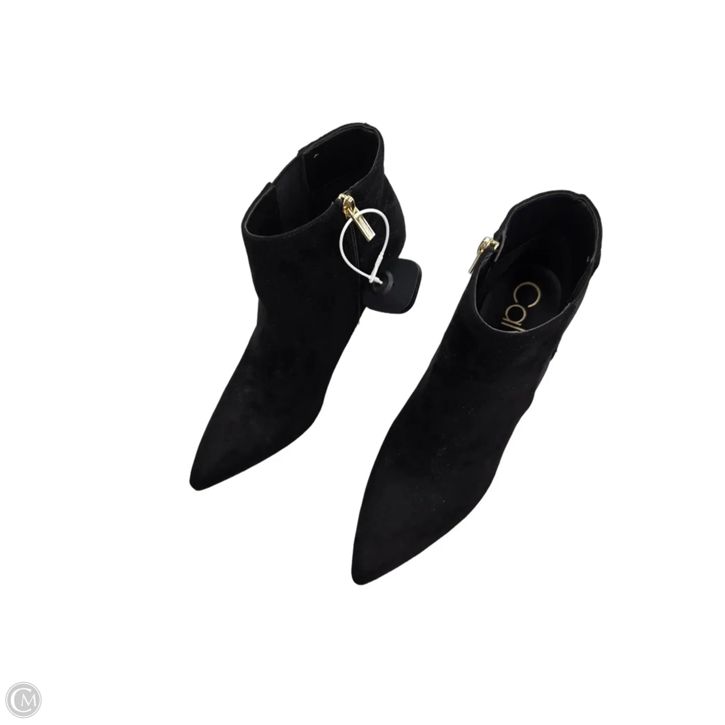 Boots Ankle Heels By Calvin Klein In Black, Size: 9.5