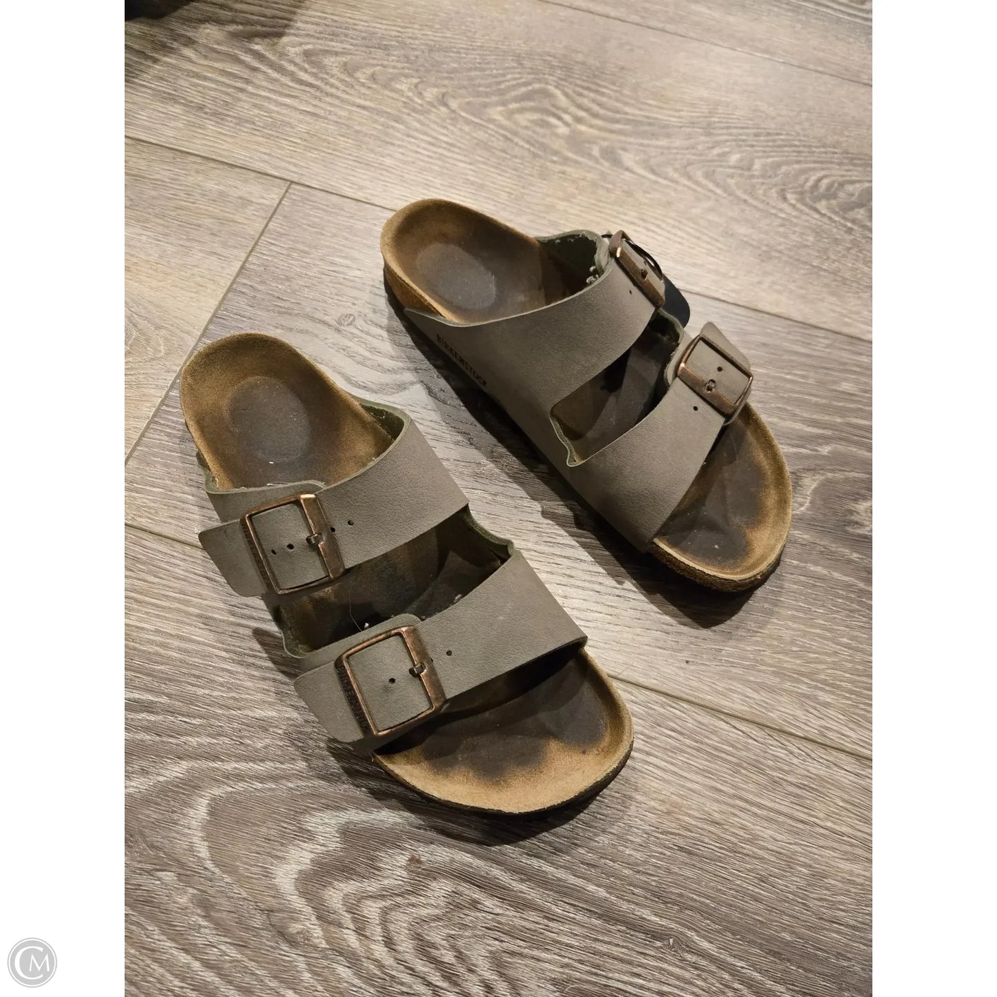 Sandals Flats By Birkenstock In Tan, Size: 9
