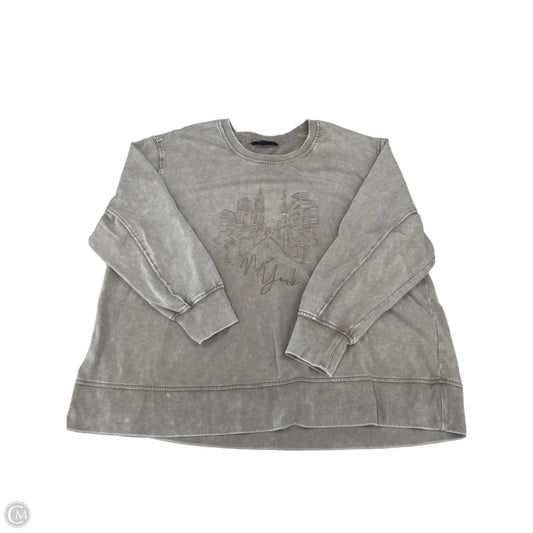 Top Long Sleeve By Jane And Delancey In Tan, Size: 1x
