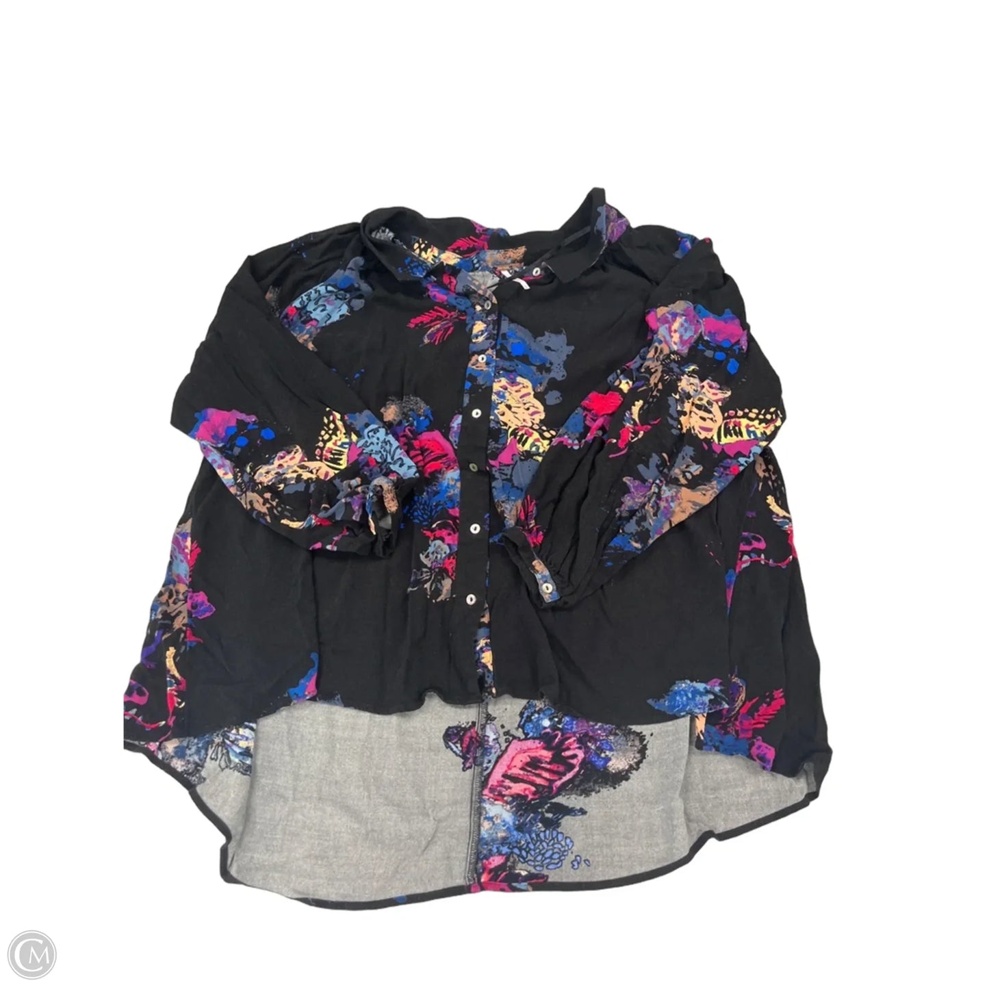 Top Long Sleeve By Free People In Floral Print, Size: S