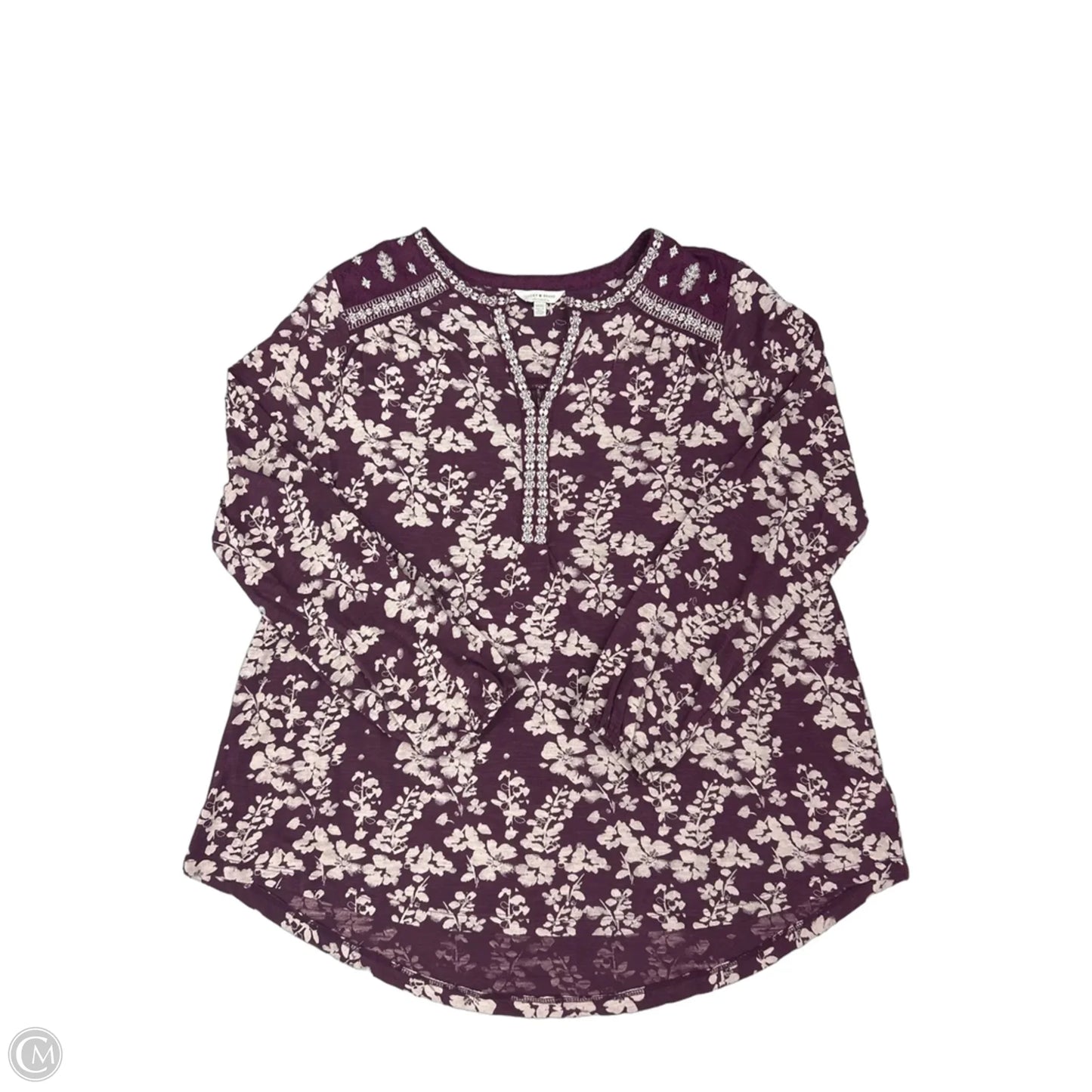 Top Long Sleeve By Lucky Brand In Purple, Size: 1x