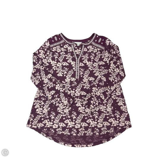 Top Long Sleeve By Lucky Brand In Purple, Size: 1x