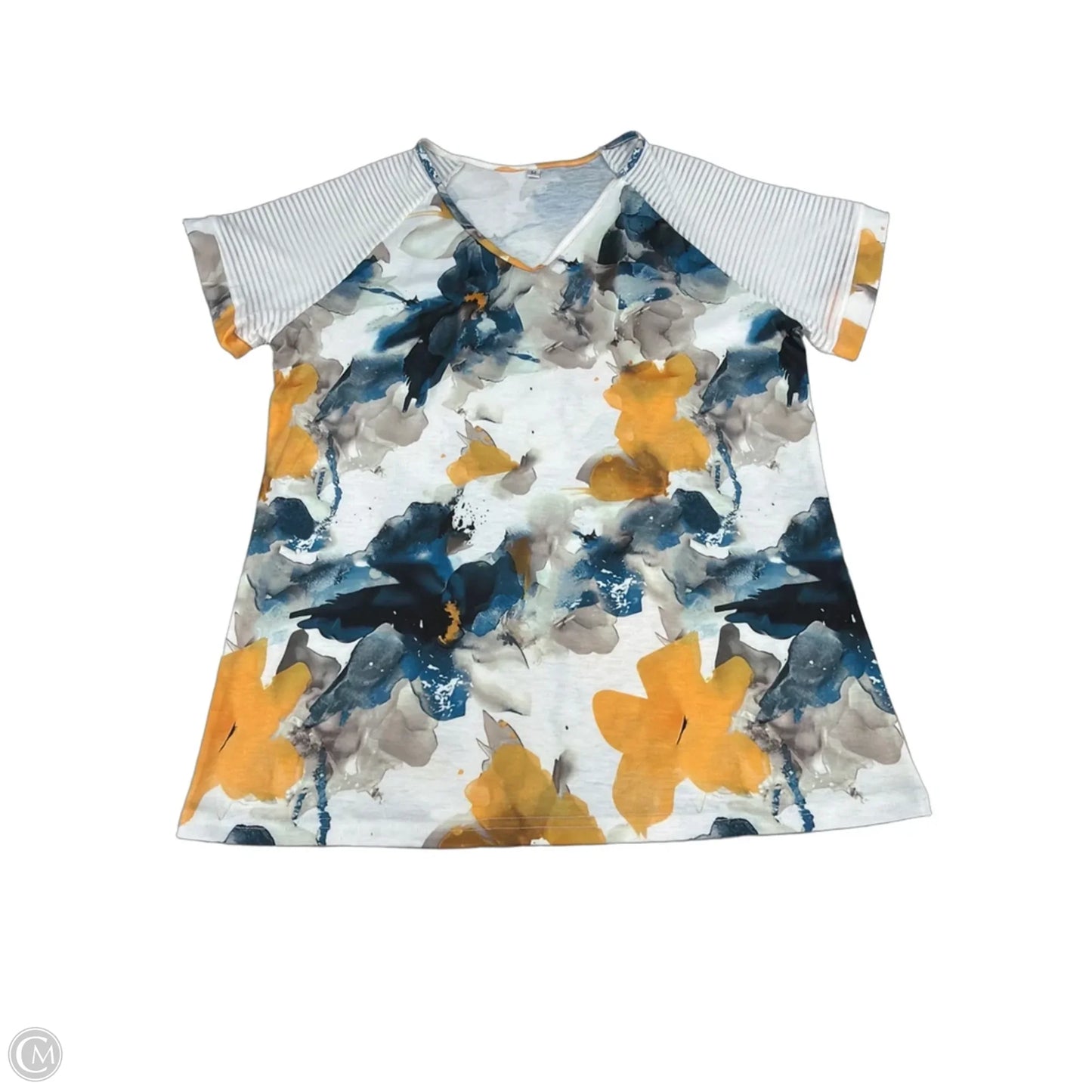 Top Short Sleeve By Cmf In Floral Print, Size: M