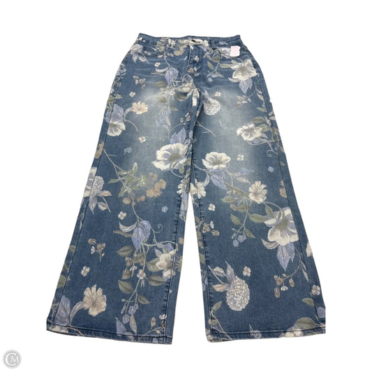 Jeans Straight By Vera Bradley In Floral Print, Size: 12