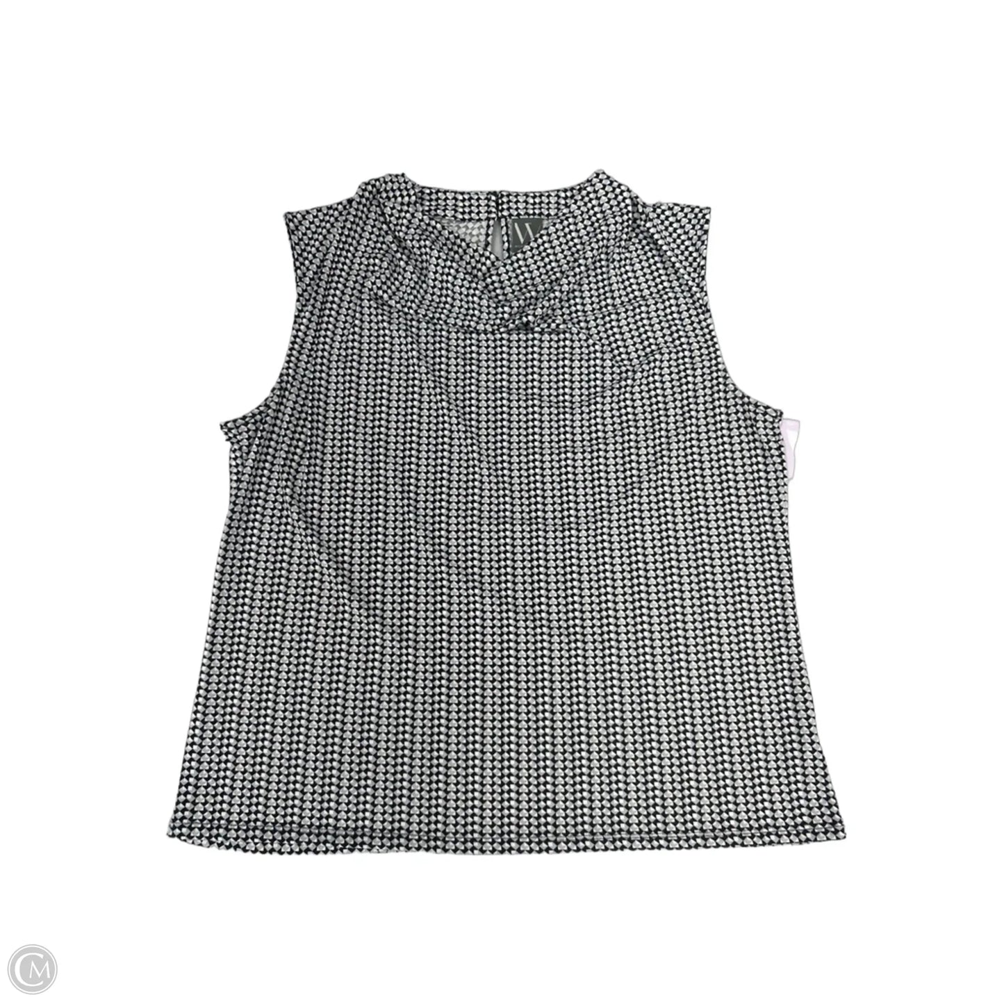 Top Sleeveless By Worthington In Black & White, Size: Xl