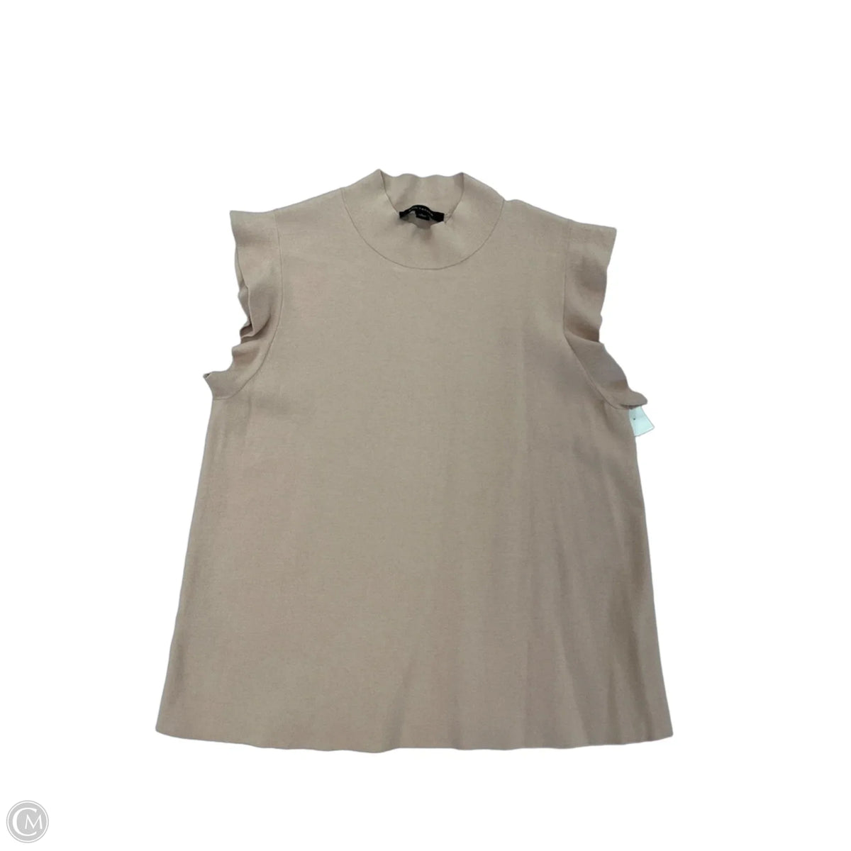 Top Short Sleeve By Ann Taylor In Peach, Size: L