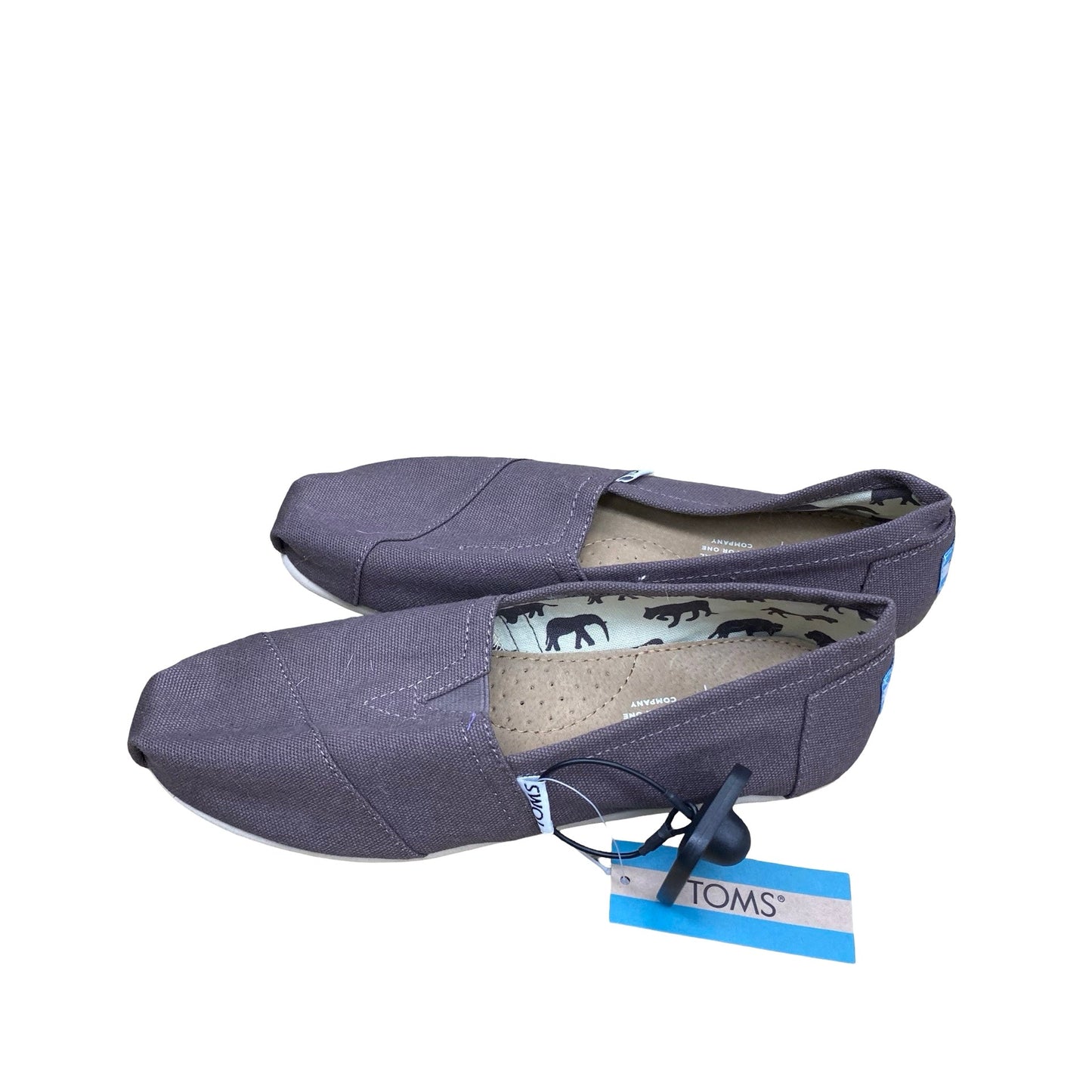 Shoes Flats By Toms In Grey, Size:7