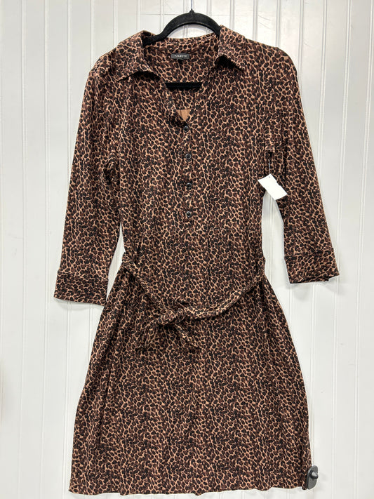 Dress Casual Midi By Talbots In Brown, Size:L