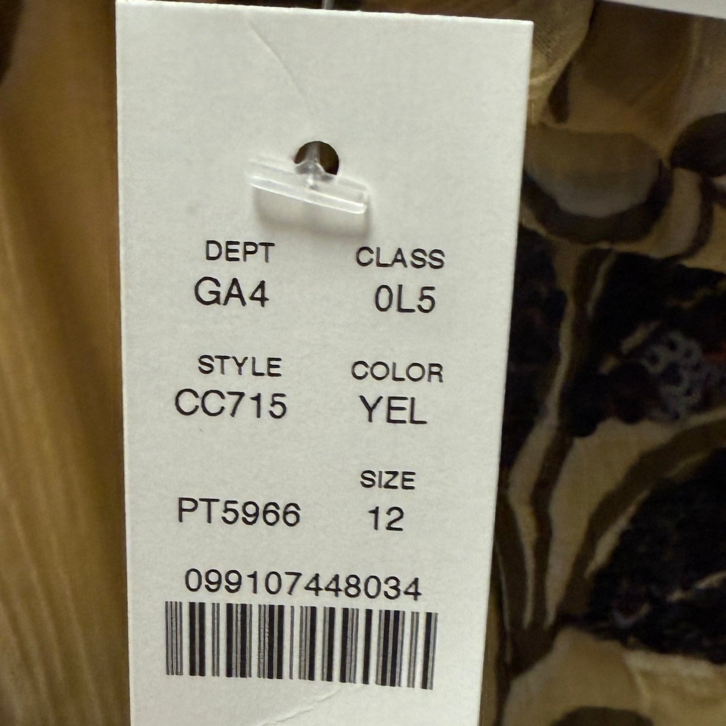 Collection One-Shoulder Sequin Dress By J. Crew Collection In Yellow Crinkle Chiffon, Size: 12