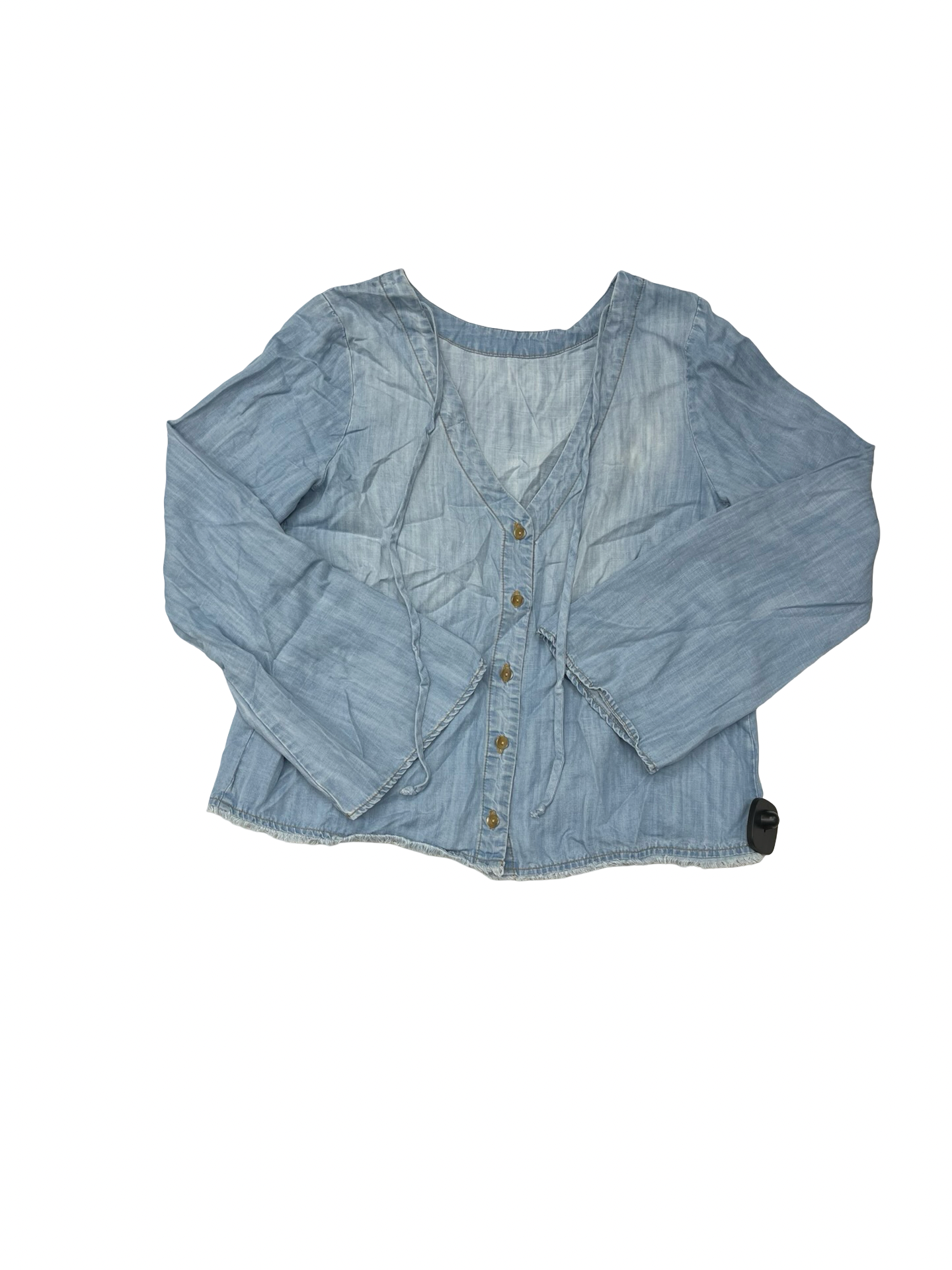 Top Ls By Cloth & Stone In Blue Denim, Size:S