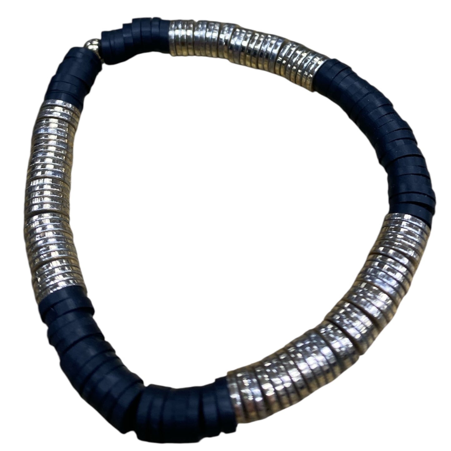 Bracelet Set By Cmc In Black & Silver, Size:02 Piece Set