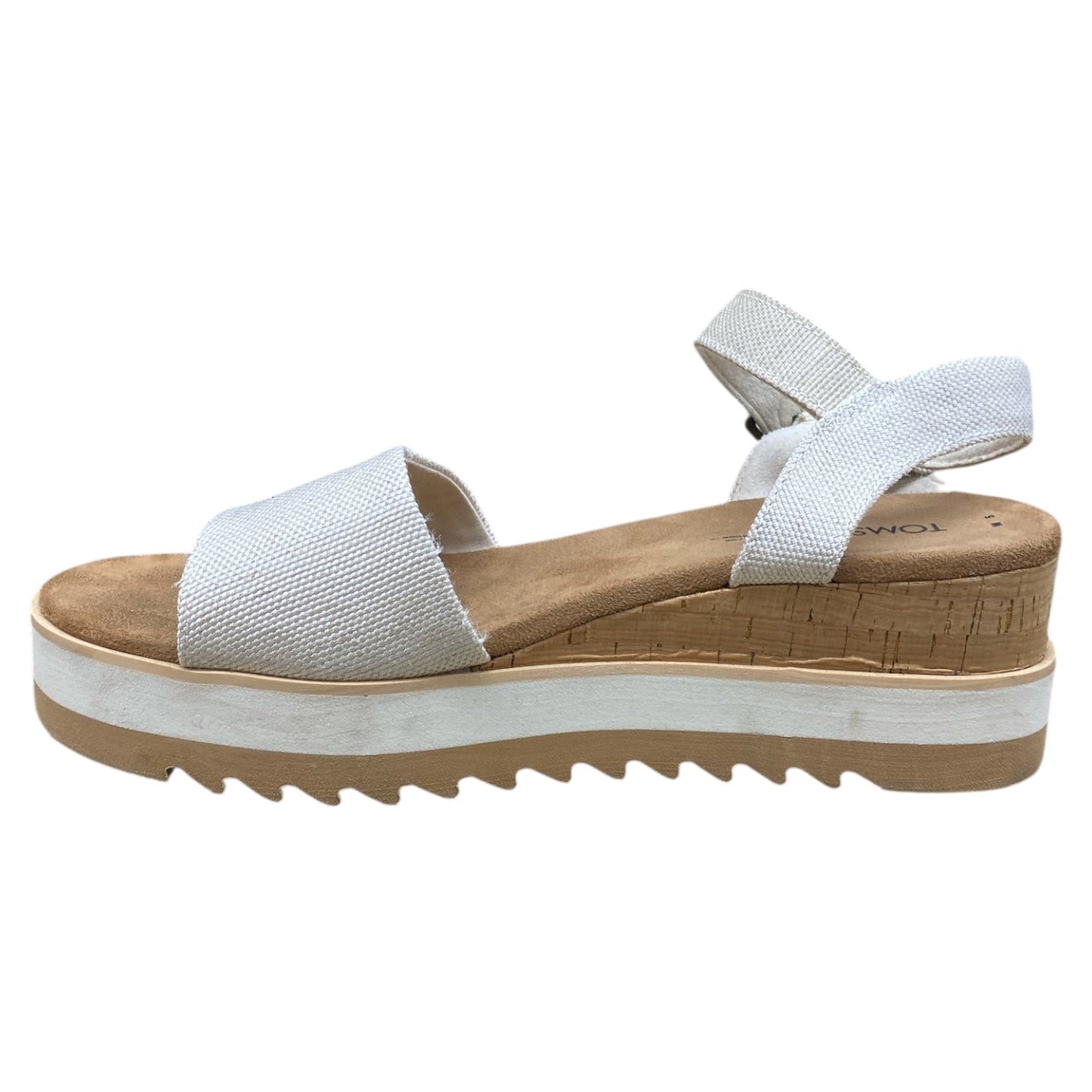 Sandals Heels Platform By Toms In Beige, Size:9.5