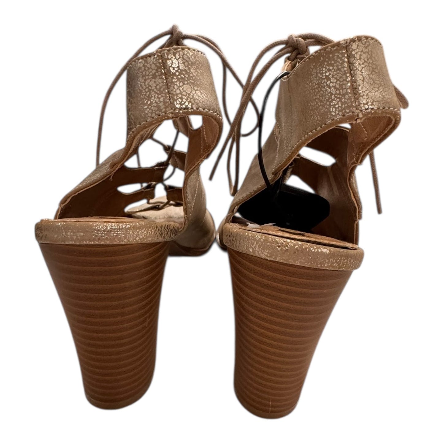 Sandals Heels Block By Hippie Laundry In Gold, Size:10