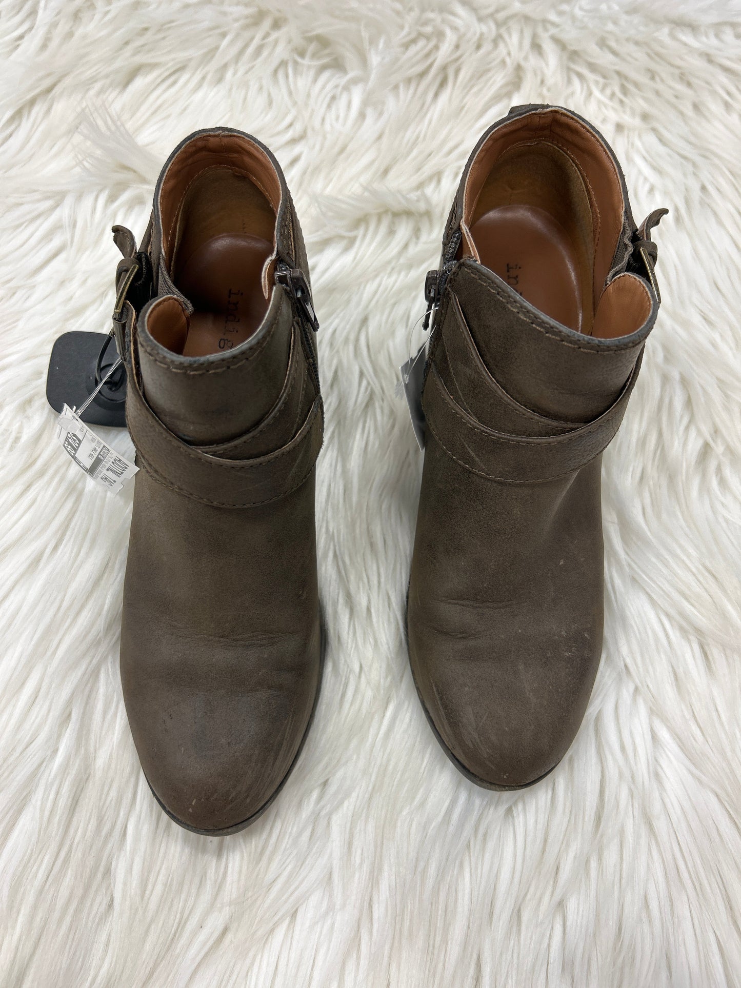 Boots Ankle Heels By Indigo Rd In Brown, Size:7