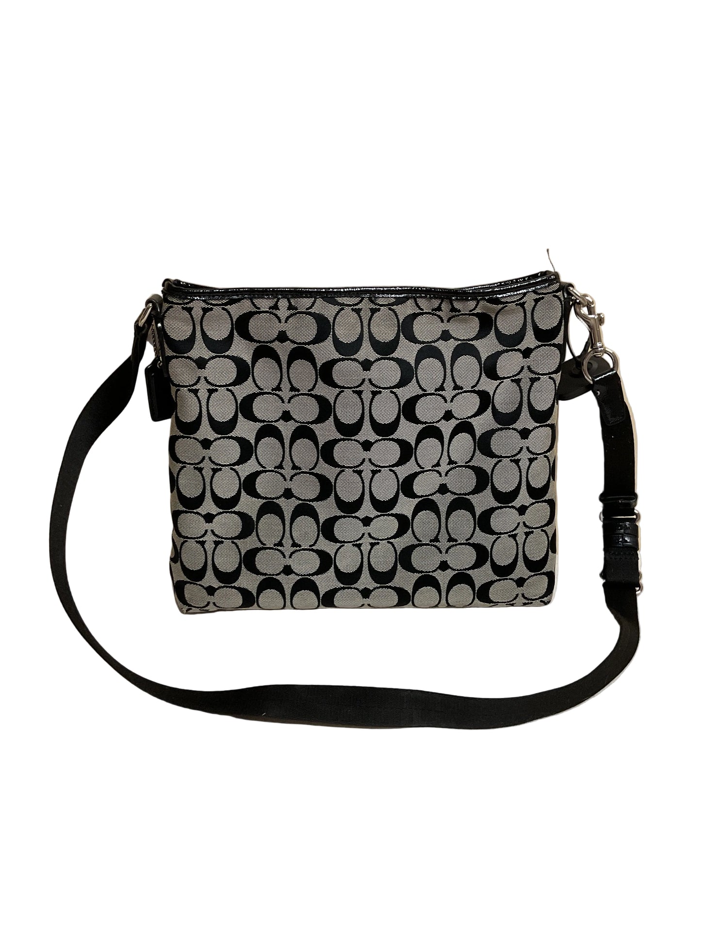 Crossbody Designer By Coach In Black & Tan, Size:Medium