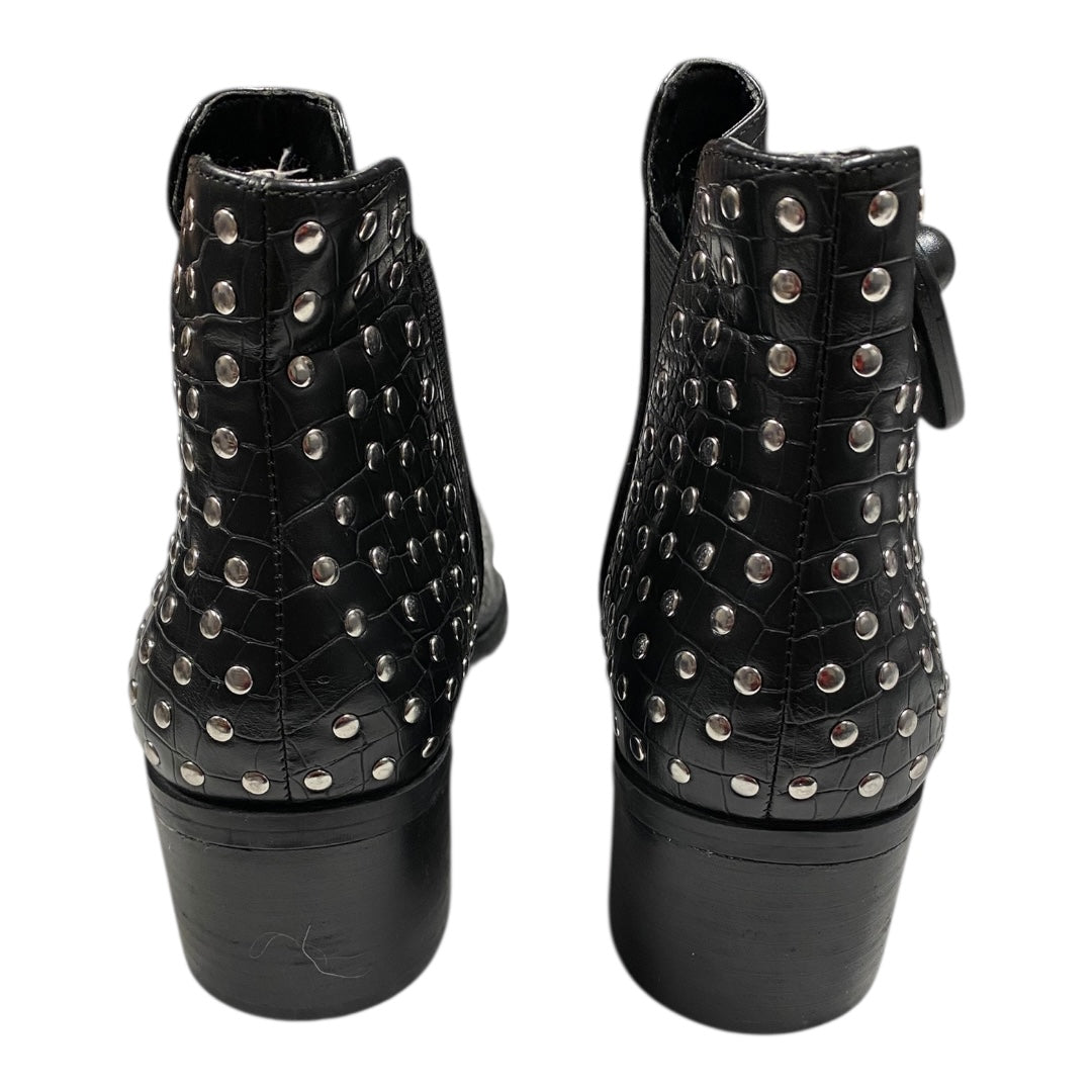 Boots Ankle Heels By Steve Madden In Black, Size:8.5