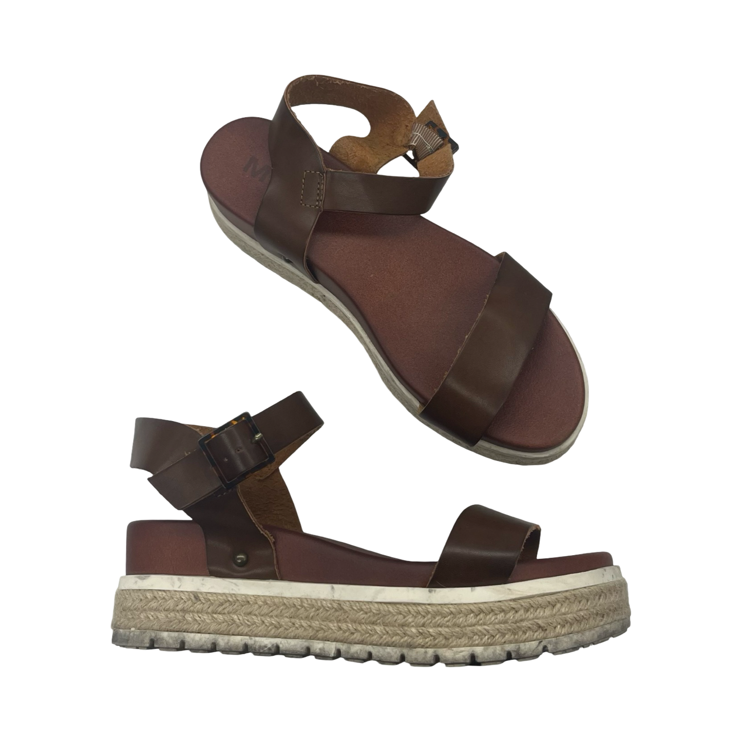 Sandals Flats By Mia In Brown, Size:7.5