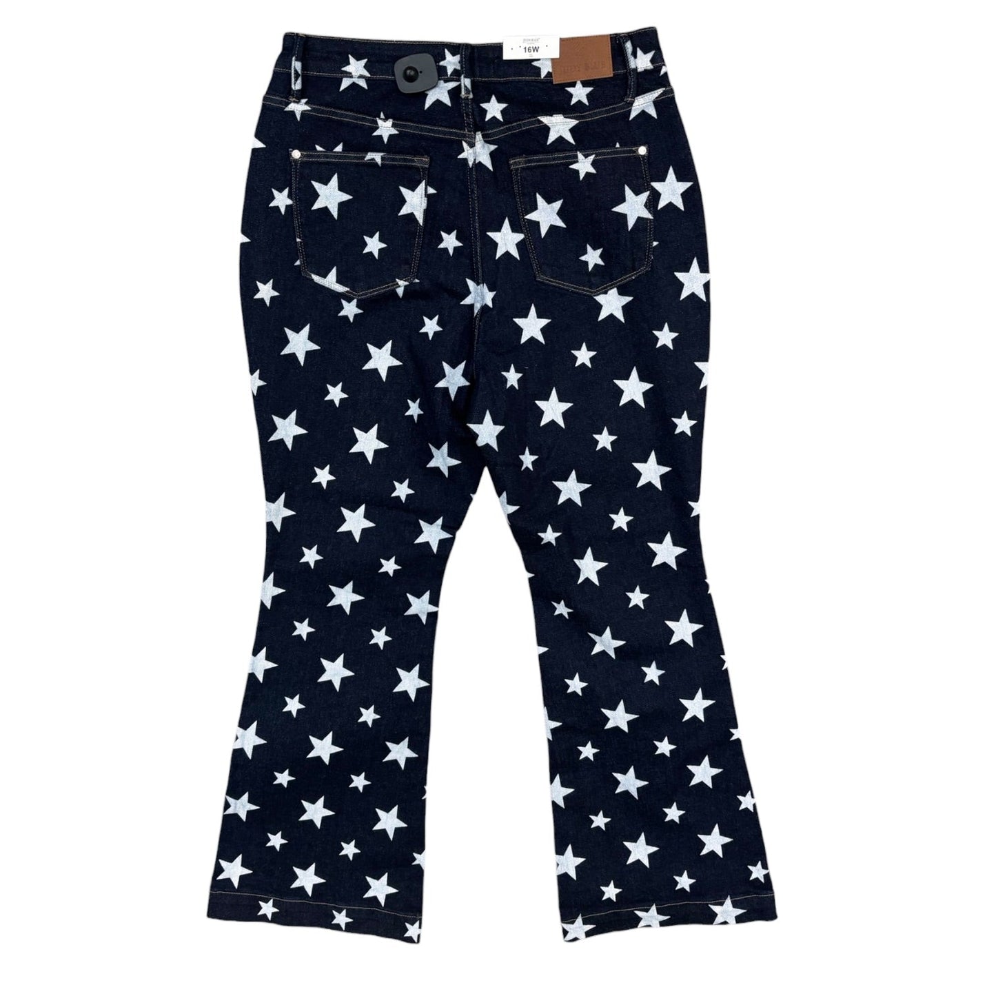 Jeans Flared By Judy Blue In Blue Denim, Size:16