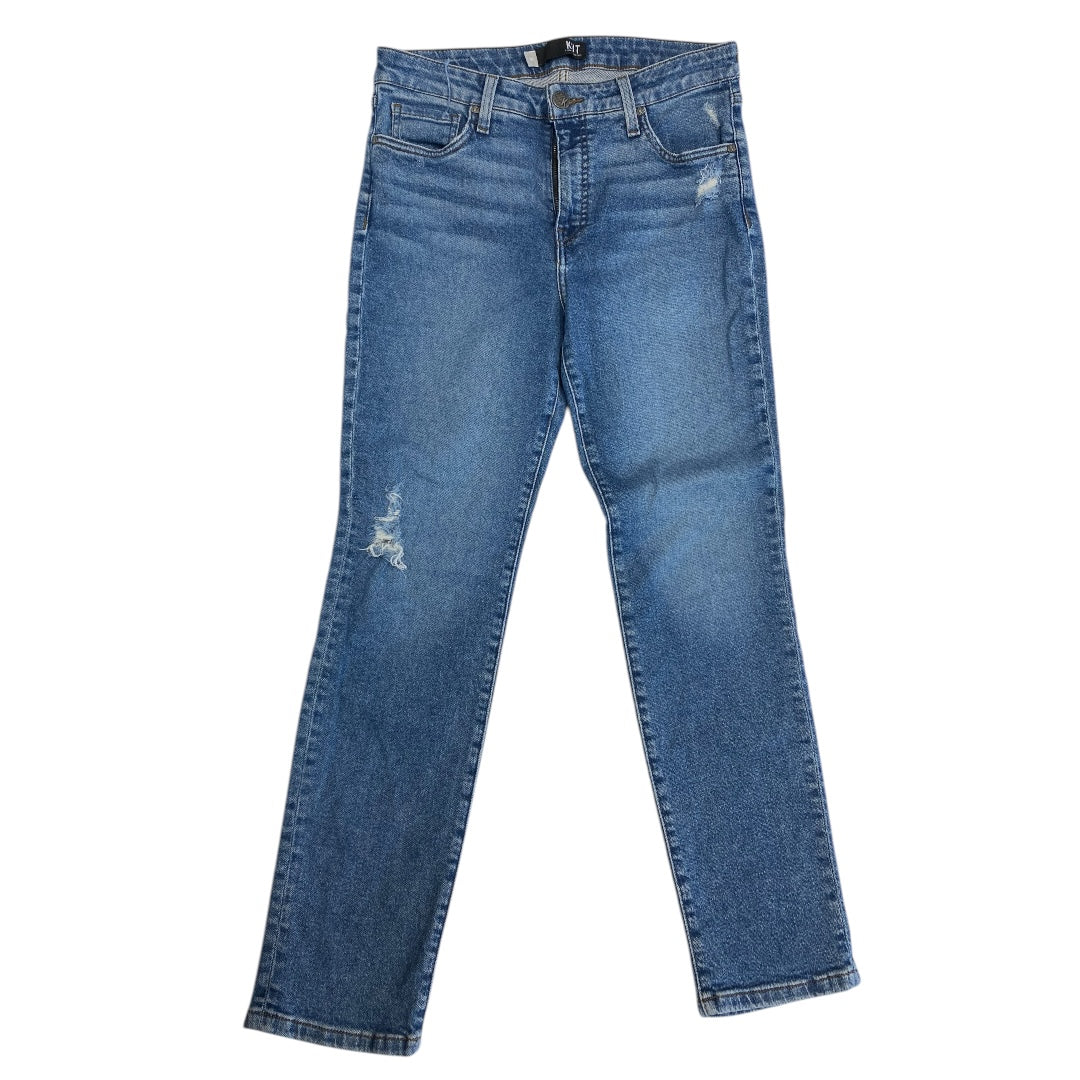 Jeans Straight By Kut In Blue Denim, Size:8P