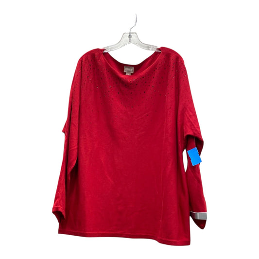 Sweater By Chicos In Red, Size:Xl