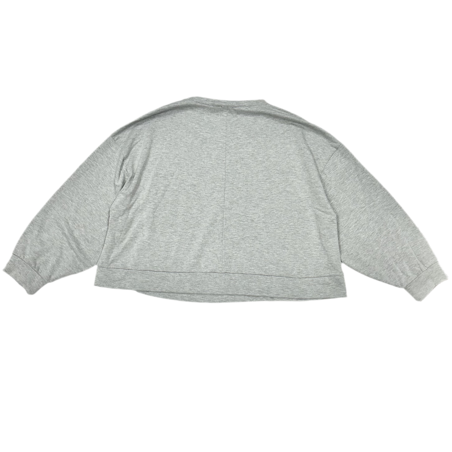 Sweatshirt Crewneck By Lane Bryant In Grey, Size: 2x