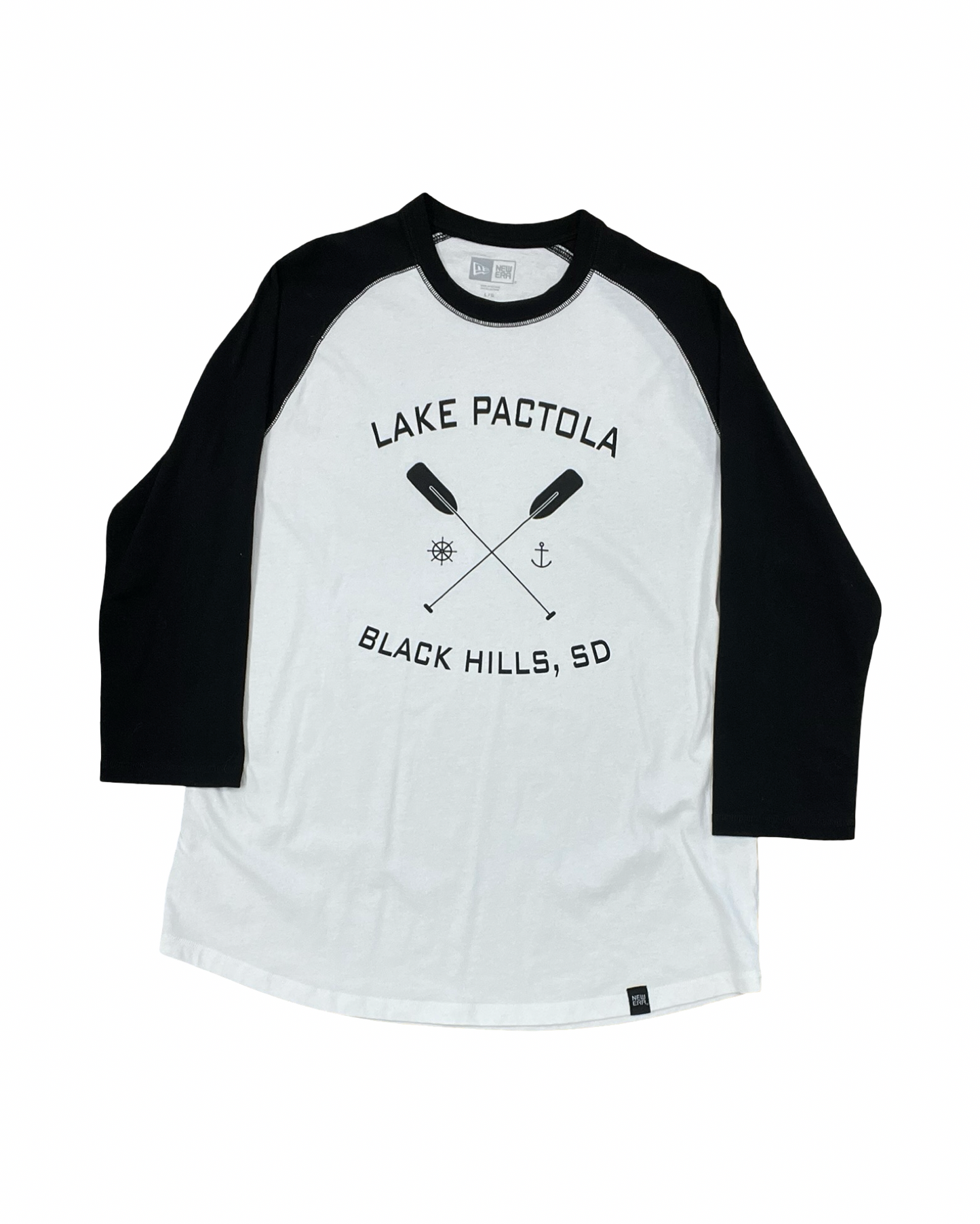 Top Ls By New Era In Black & White, Size:L