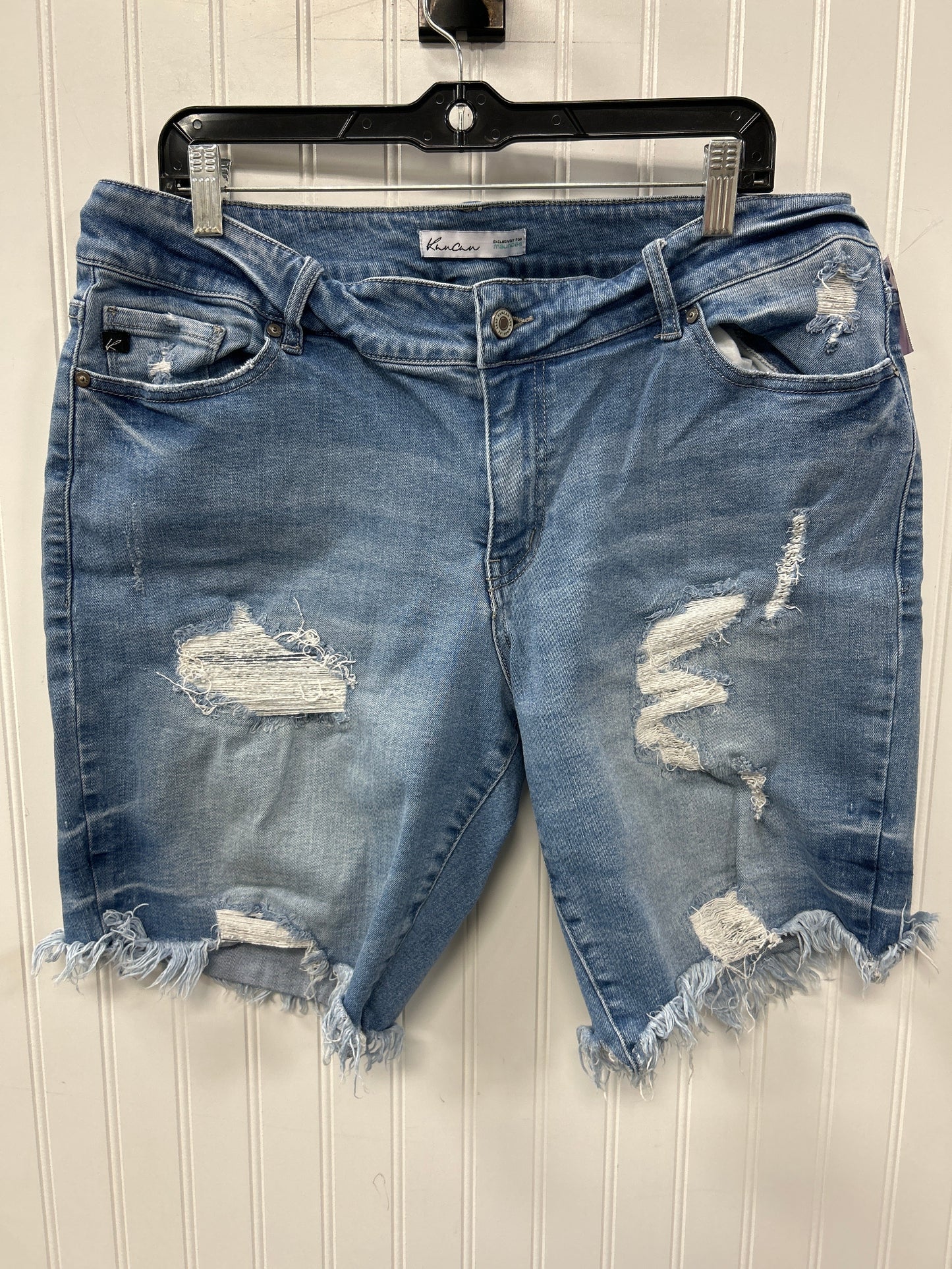 Shorts By Kancan In Blue Denim, Size:18