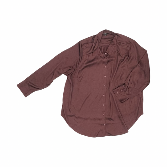 Blouse Ls By Torrid In Maroon, Size:4X