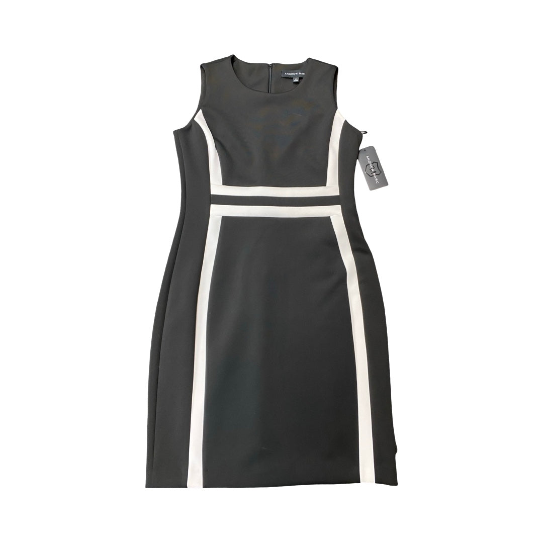 Dress Casual Midi By Andrew Marc In Black & White, Size:12