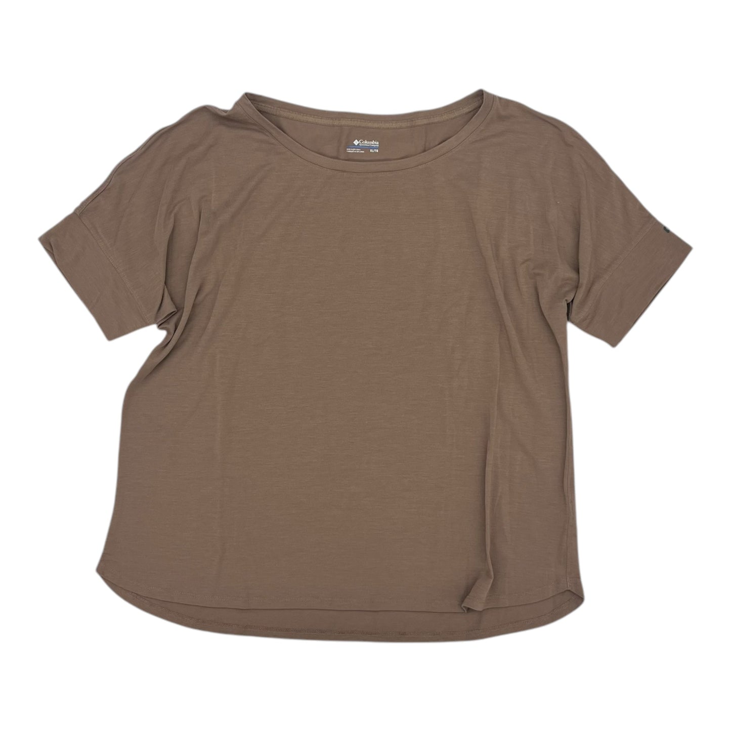 Athletic Top Ss By Columbia In Brown, Size:Xl