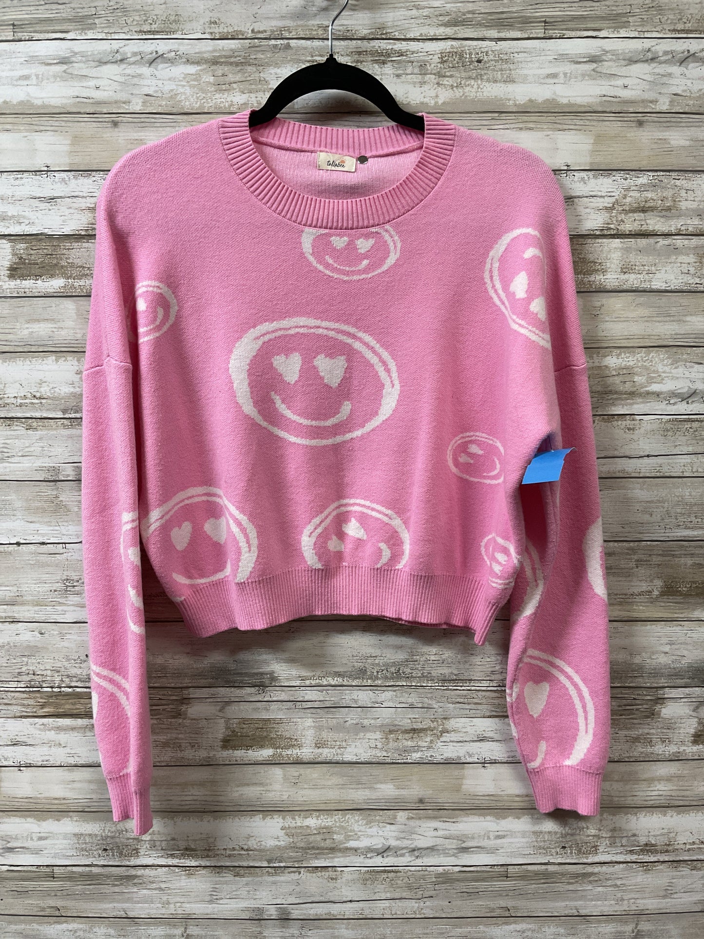 Sweater By Tullabee In Pink & White, Size:L