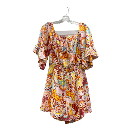 Romper By Emily Wonder In Orange & Pink, Size:S