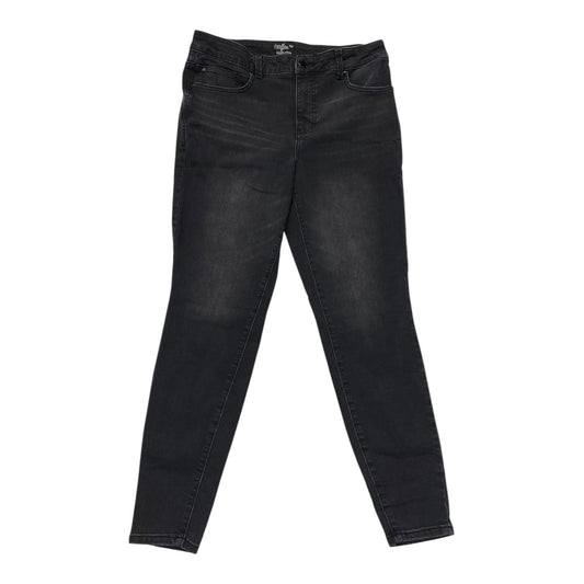 Jeans Straight By Maurices In Black Denim, Size:14