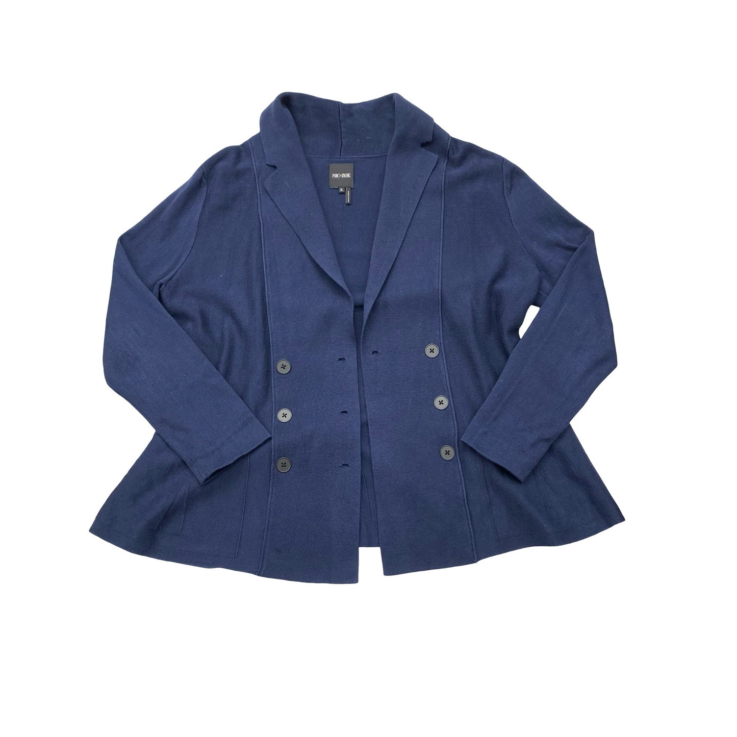 Blazer By Nic + Zoe In Navy, Size:Xl