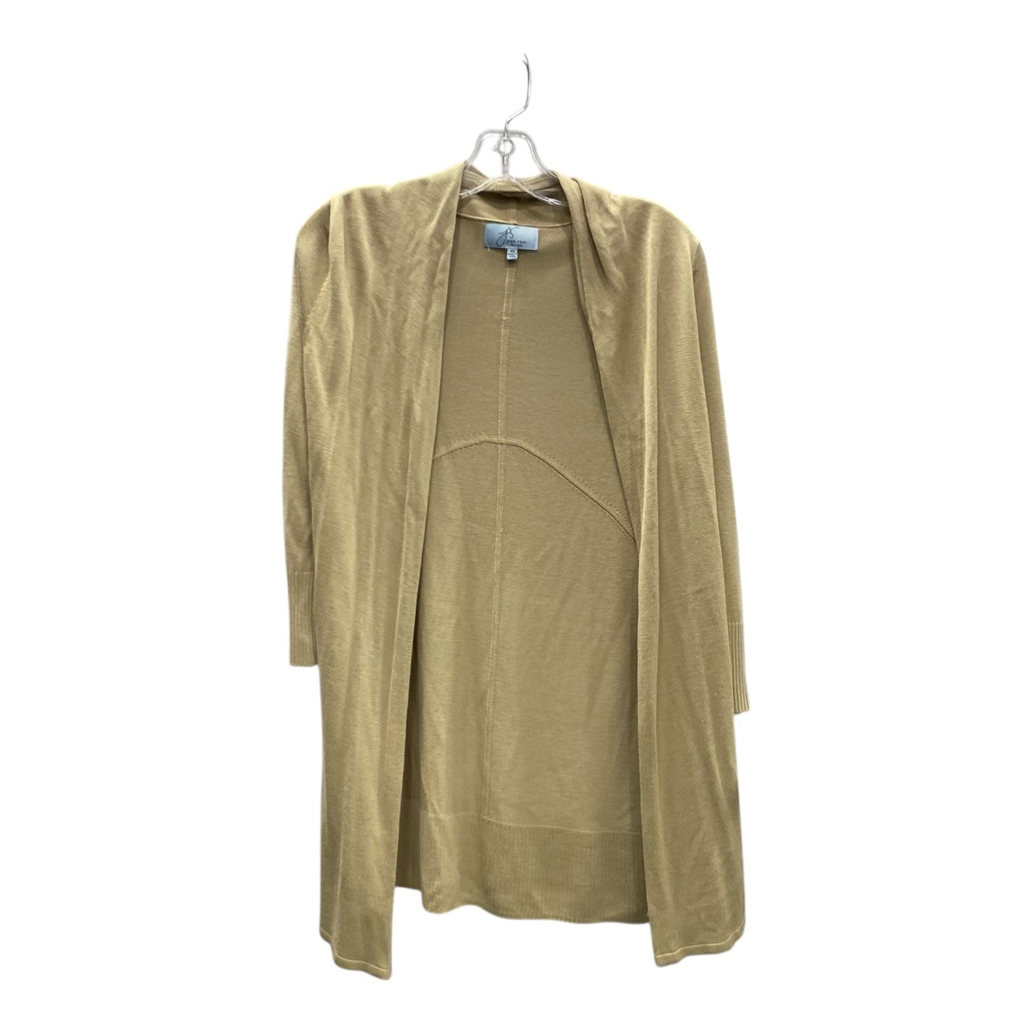 Sweater Cardigan By Joan Vass In Tan, Size:Xs