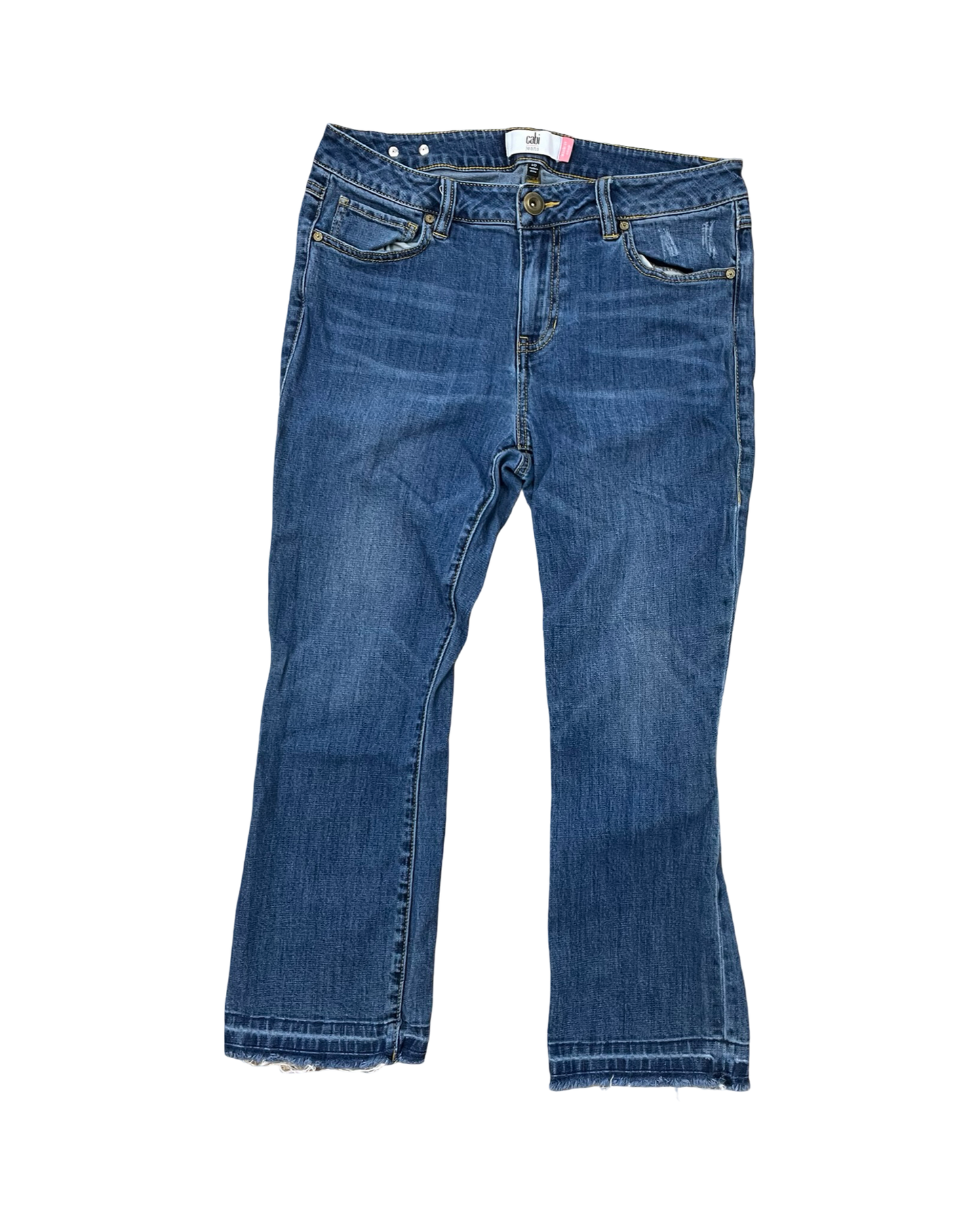 Jeans Cropped By Cabi In Blue Denim, Size:10