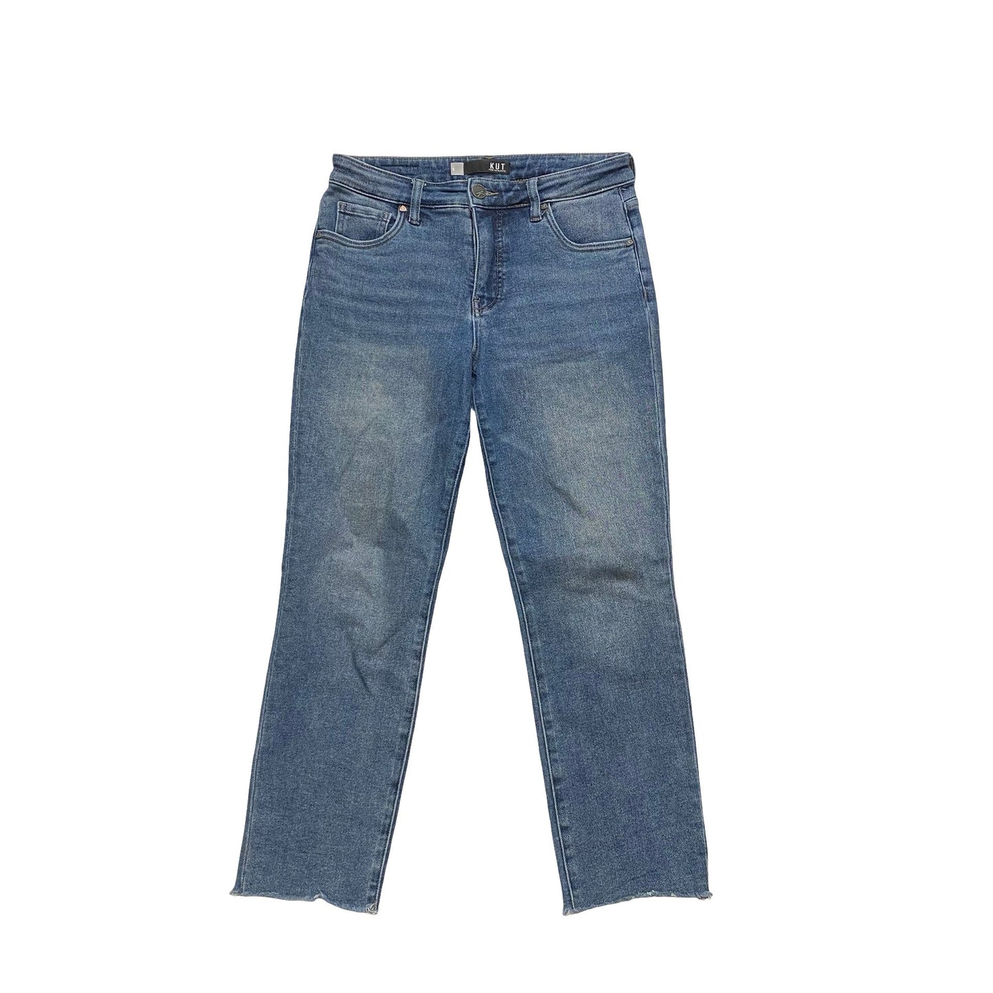 Jeans Straight By Kut In Blue Denim, Size:6