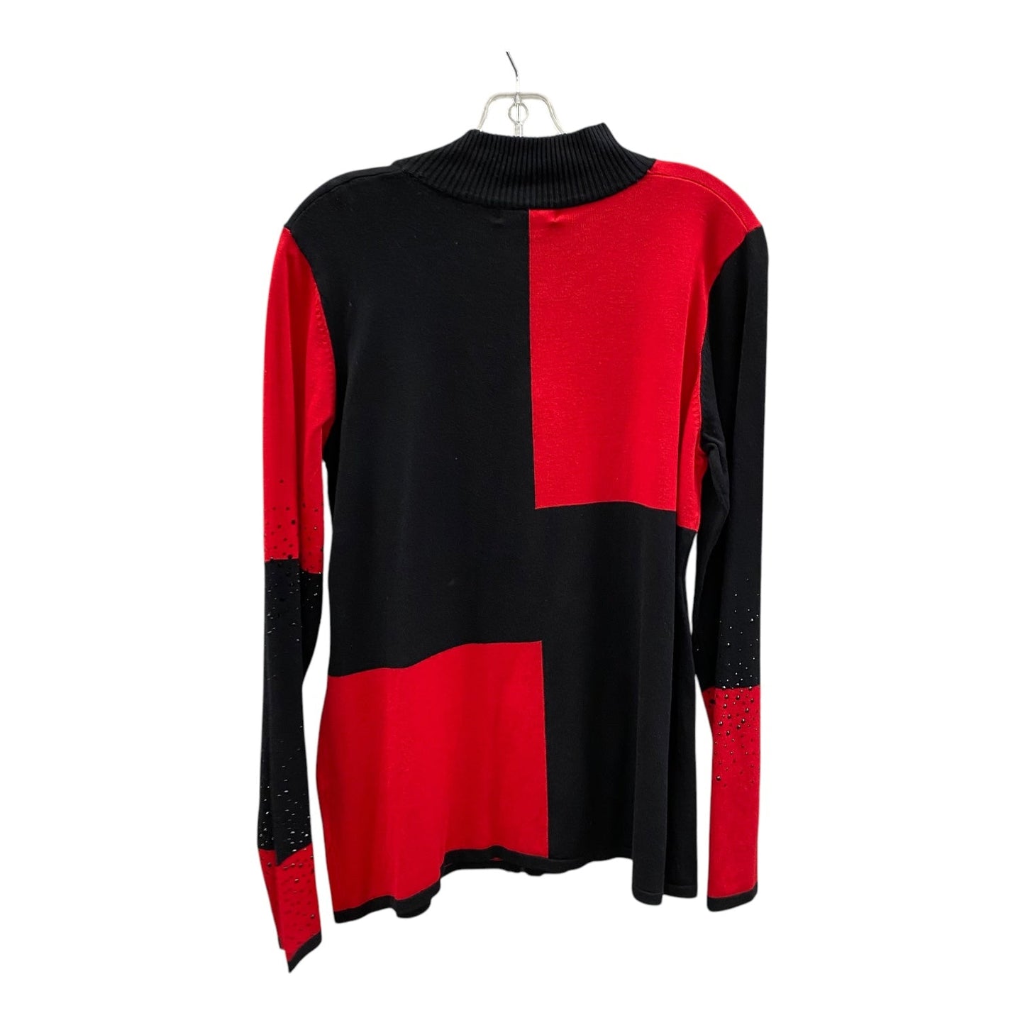 Sweater Cardigan By Cme In Black & Red, Size:Xl