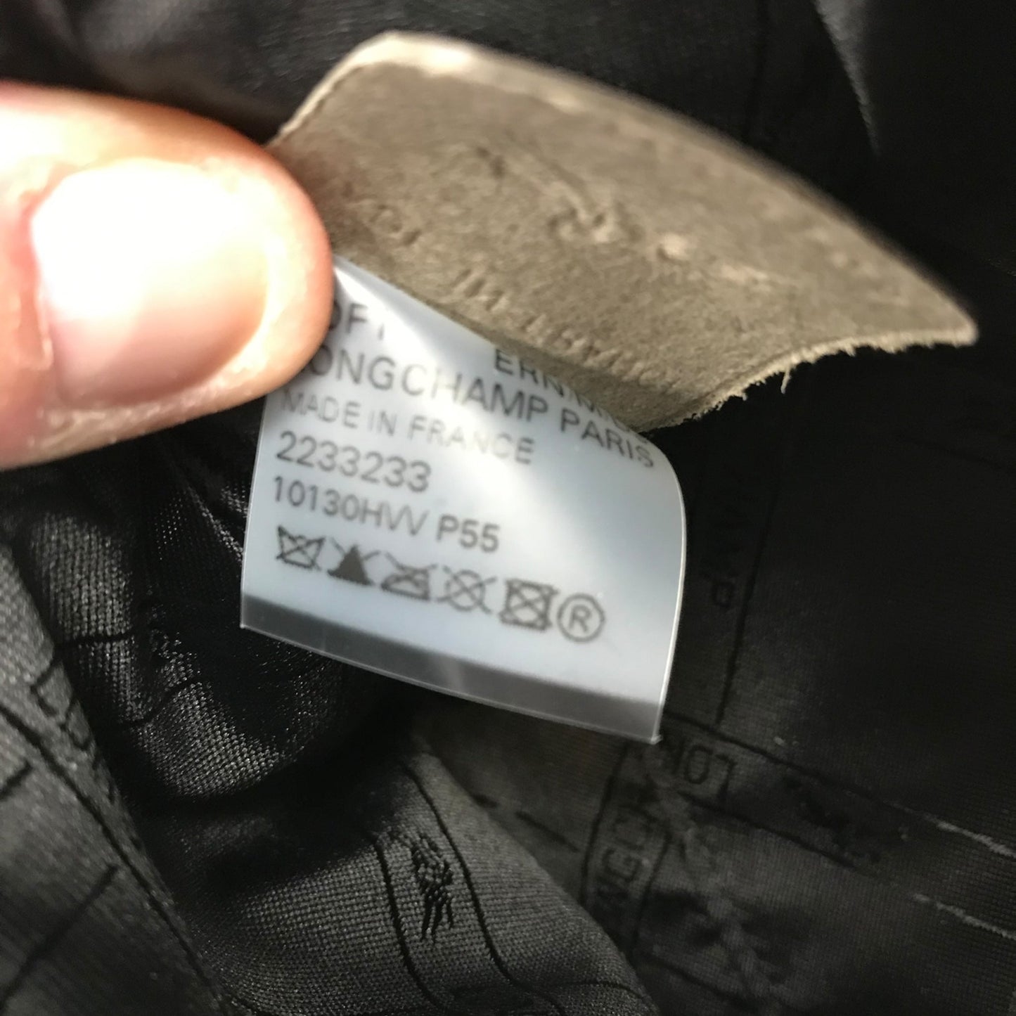 Handbag Designer By Longchamp In Grey, Size:Small