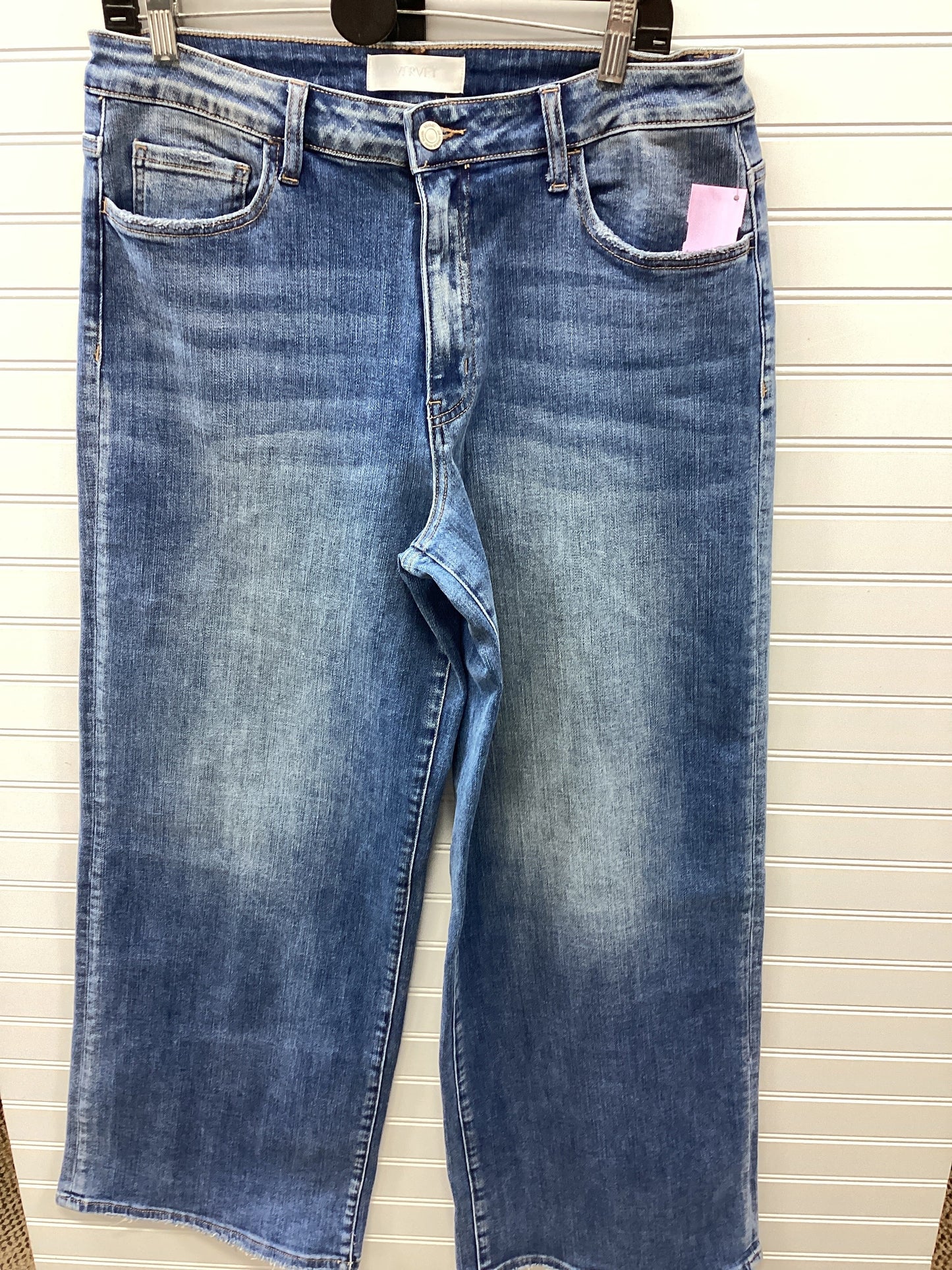 Jeans Wide Leg By Vervet In Blue Denim, Size:12