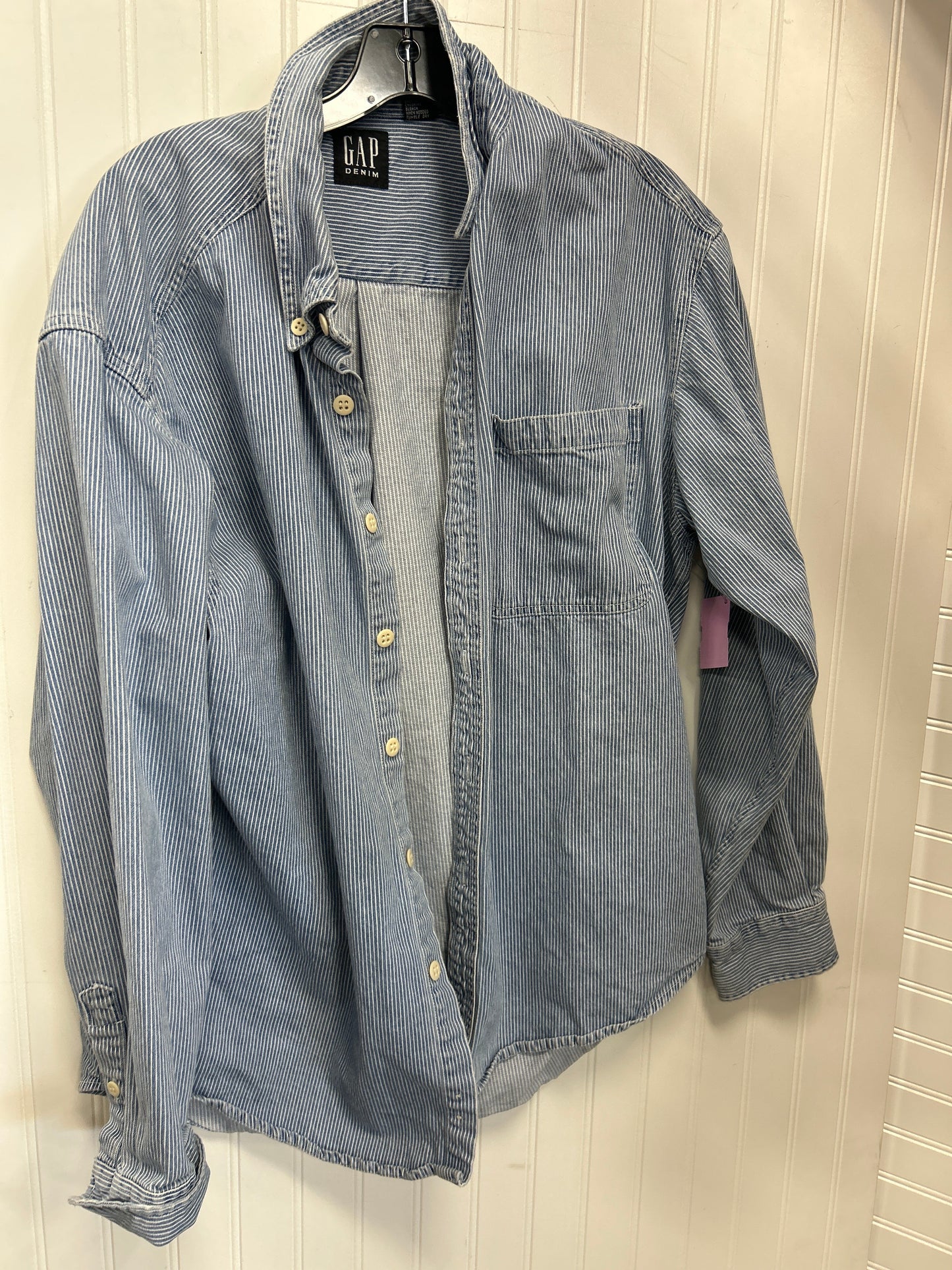 Jacket Denim By Gap In Blue Denim, Size:L