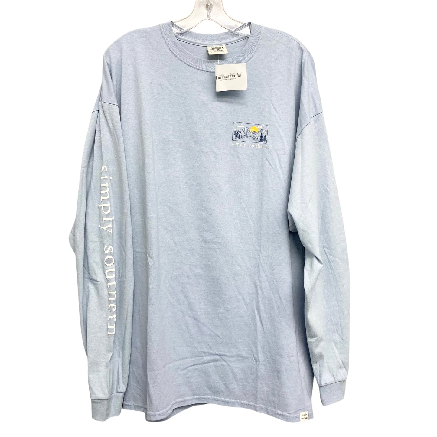 Top Ls By Simply Southern In Blue, Size:1X