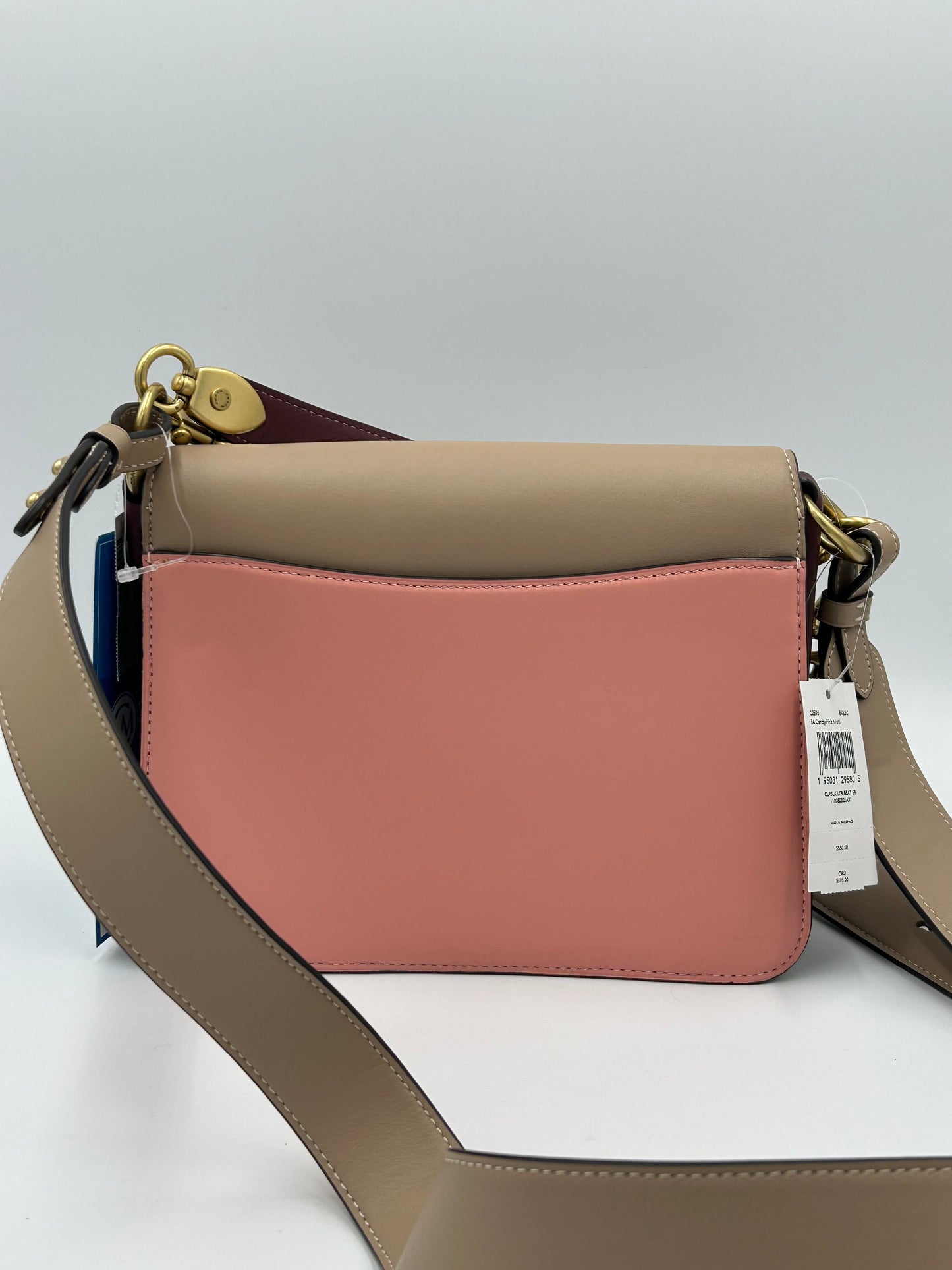 New! Coach Colorblock Beat Designer Saddle Bag