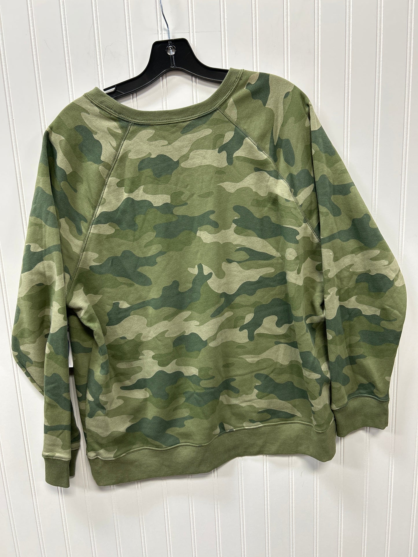 Athletic Top Ls Crewneck By Old Navy In Camouflage Print, Size:Xl